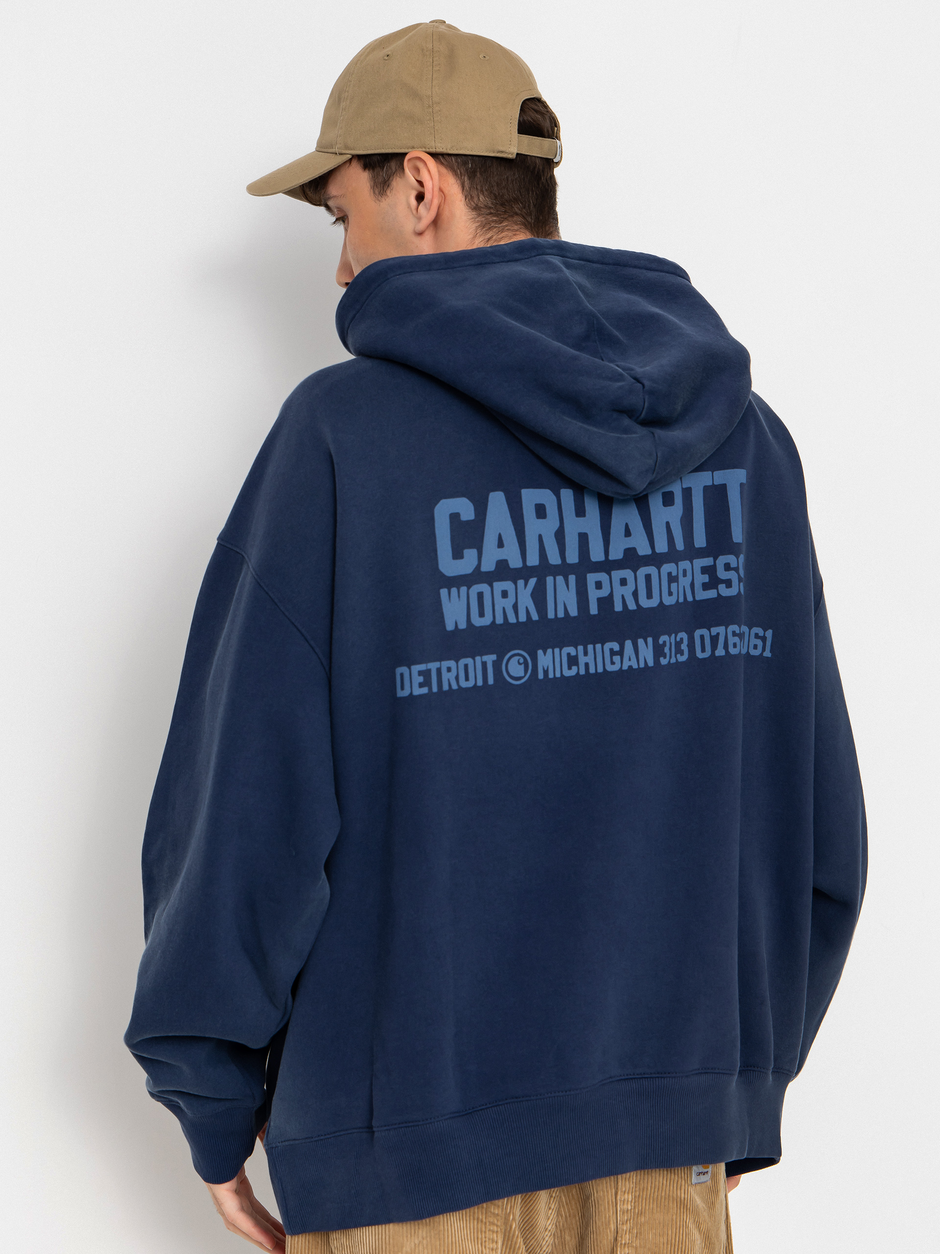 Mikina s kapucu0148ou Carhartt WIP Distance HD (jupiter/stone dyed)