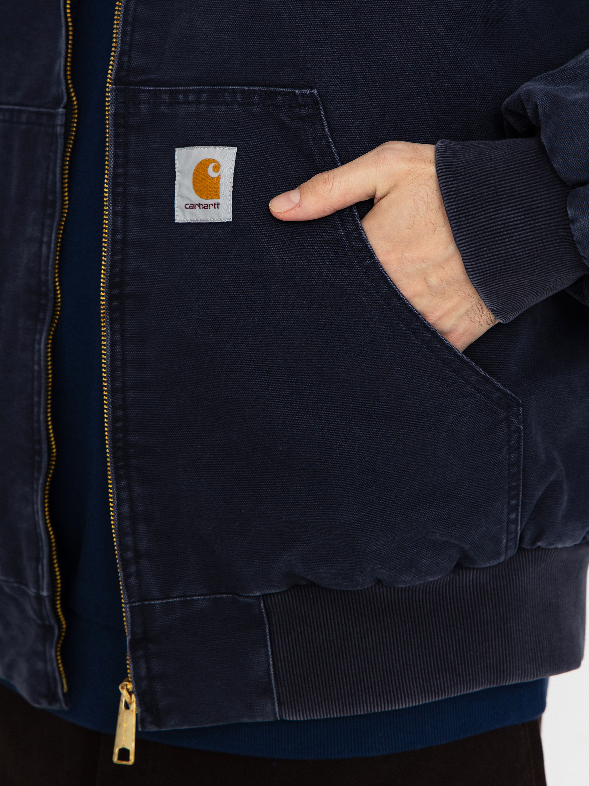 Bunda Carhartt WIP OG Active (dark navy/stone canvas)