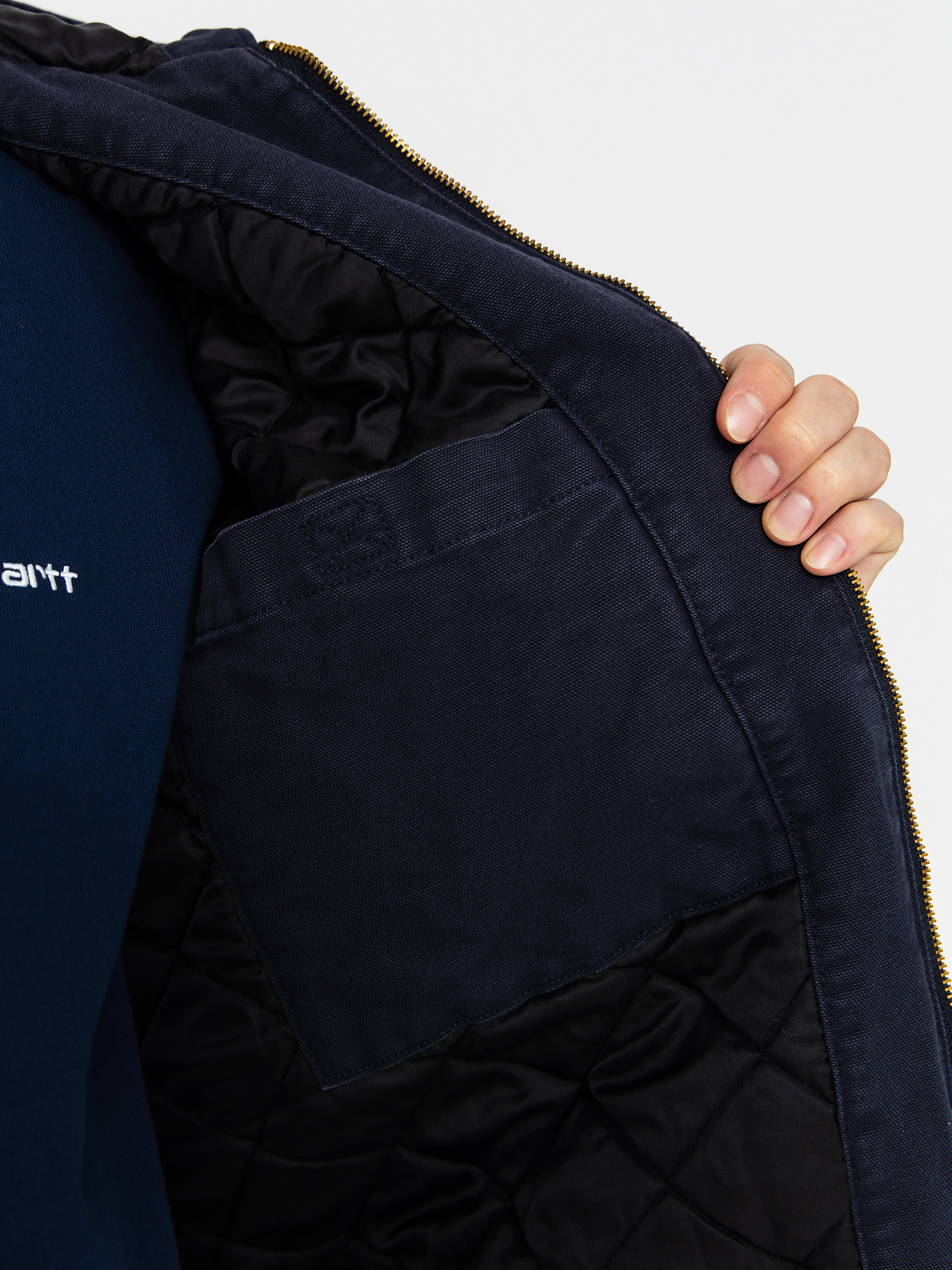 Bunda Carhartt WIP OG Active (dark navy/stone canvas)