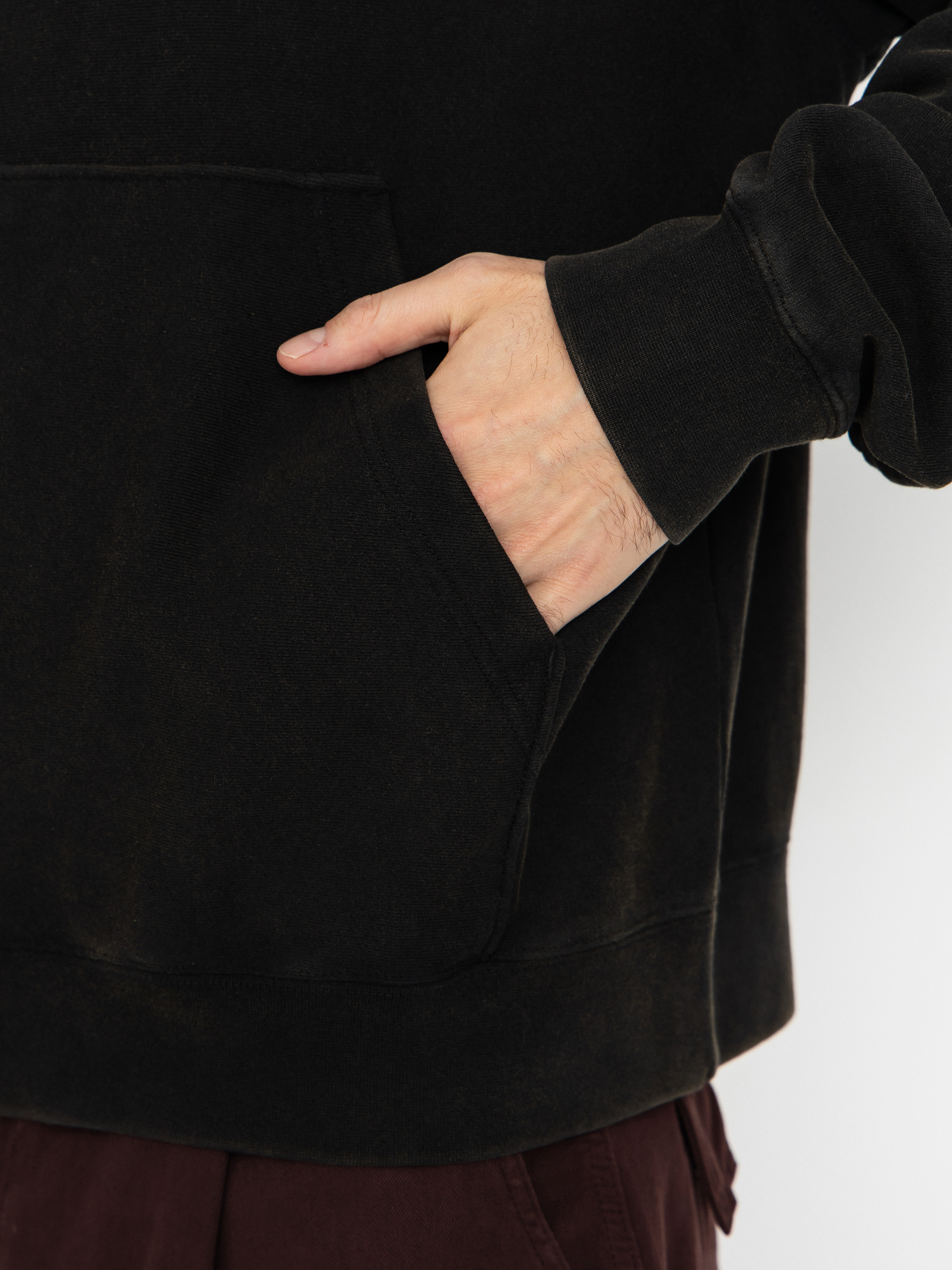 Mikina s kapucňou HUF X Thrasher Meltdown Heavyweight HD (washed black)