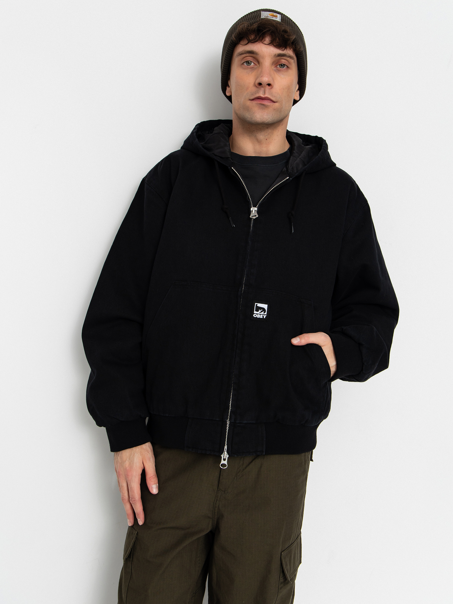 Bunda OBEY Obey Randy ZHD (black faded wash)