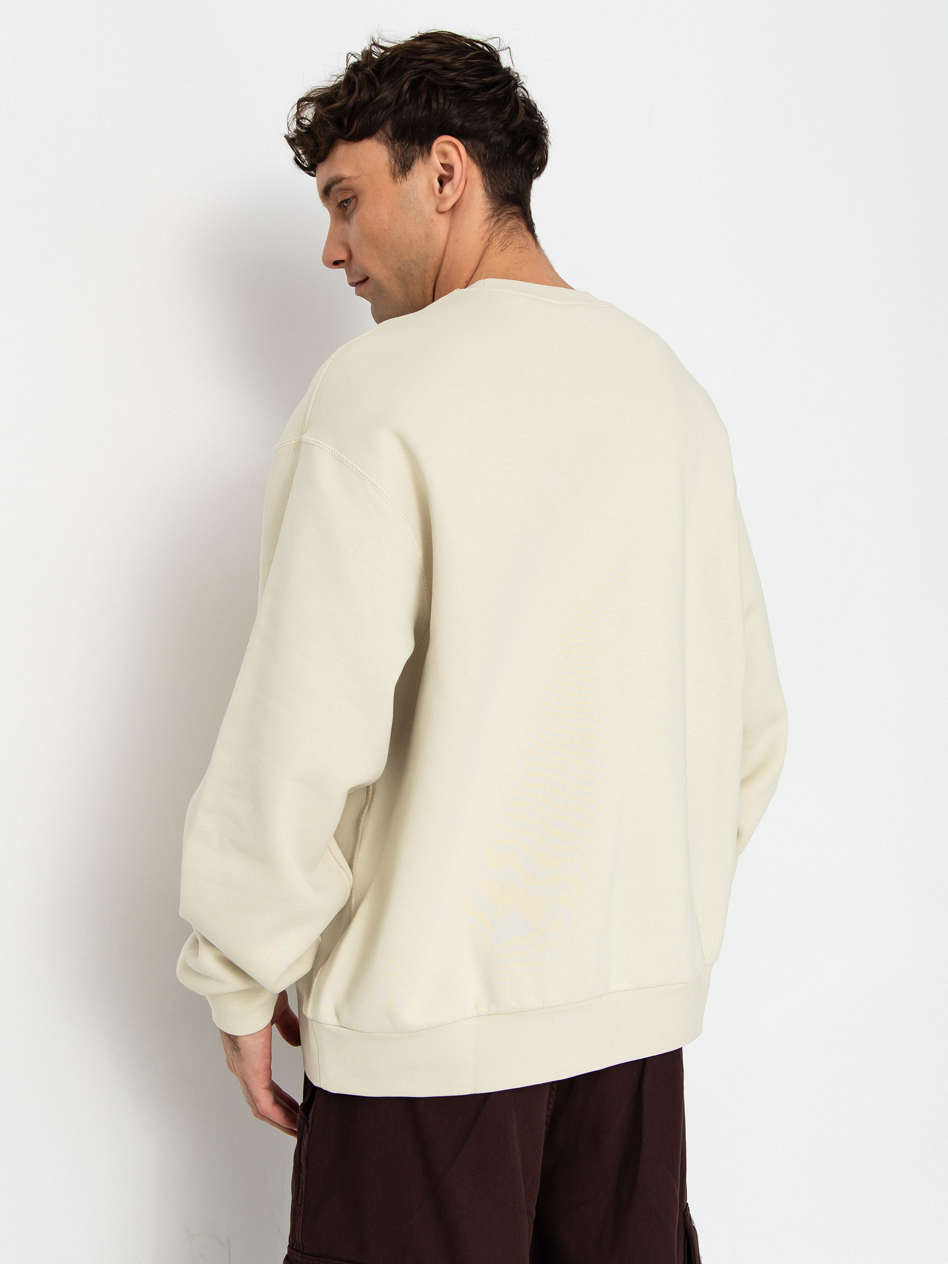 Mikina Nike SB Essential Logo Crew (lt khaki/white)