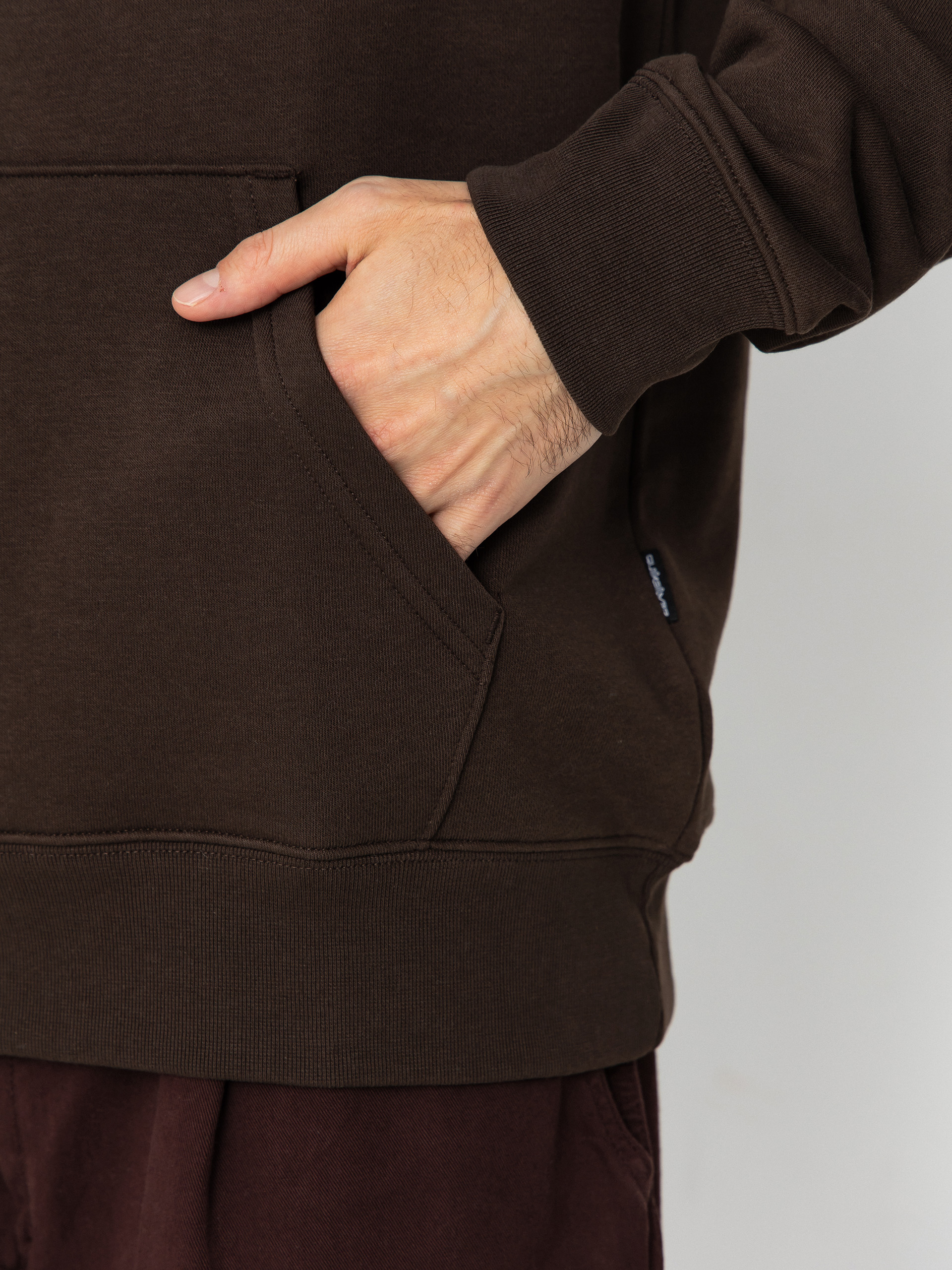 Mikina s kapucňou Quiksilver Fineline HD (chocolate brown)