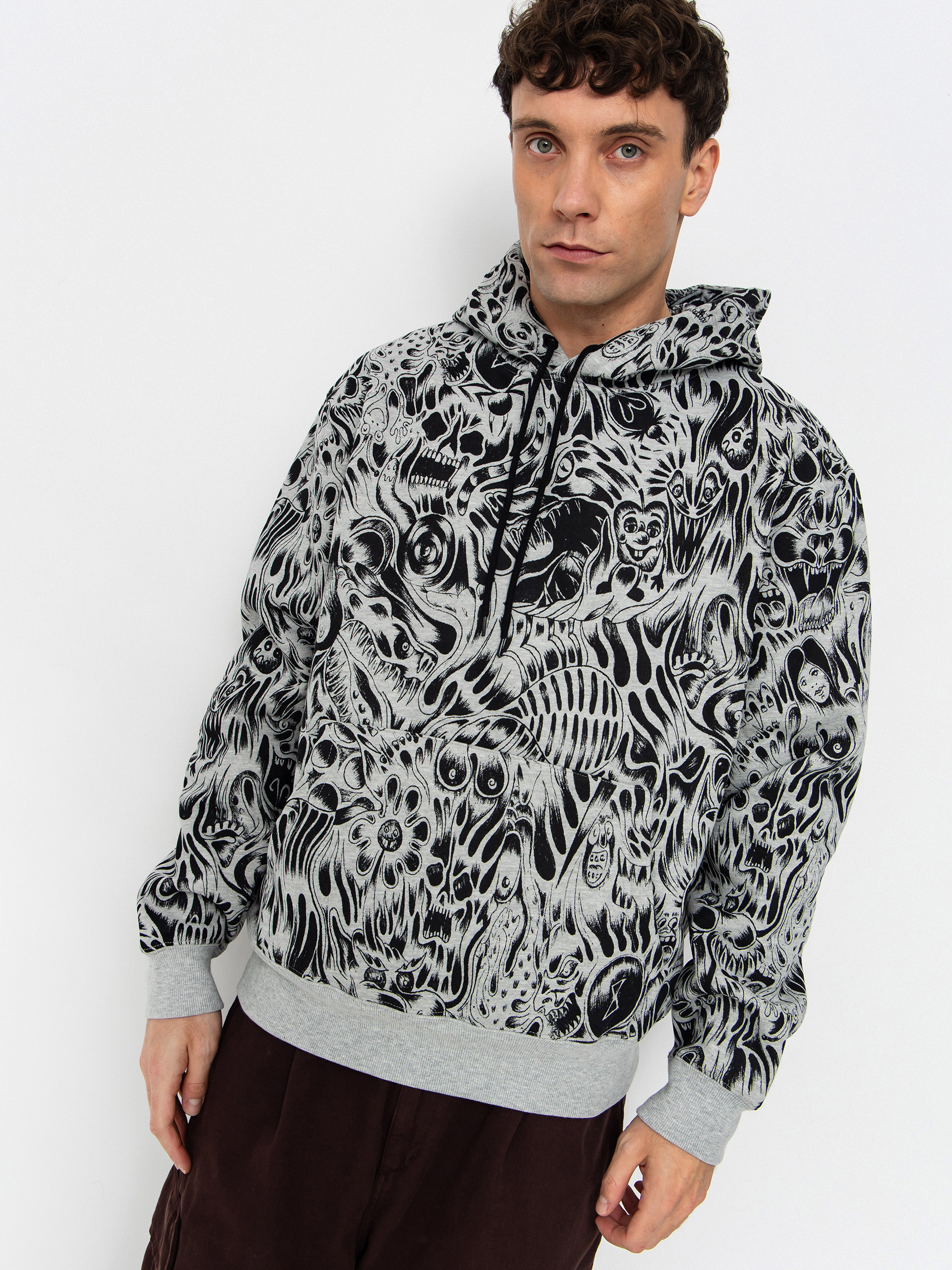 Mikina s kapucňou Baker Nightmare HD (heather grey)