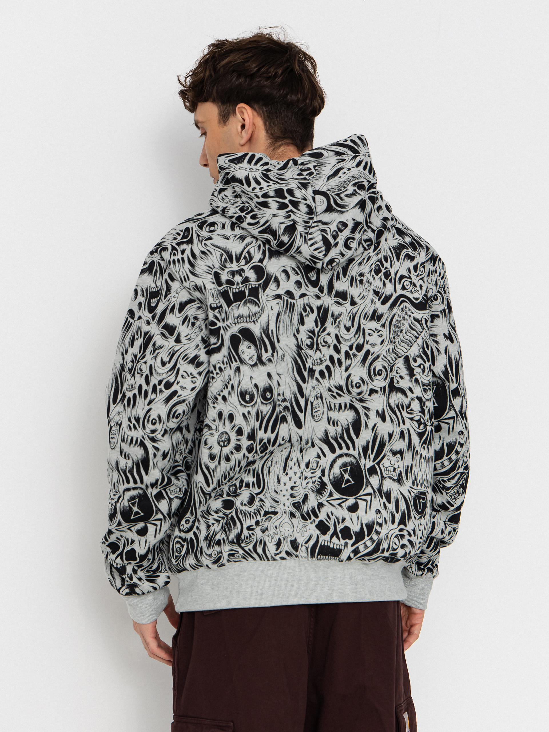Mikina s kapucňou Baker Nightmare HD (heather grey)