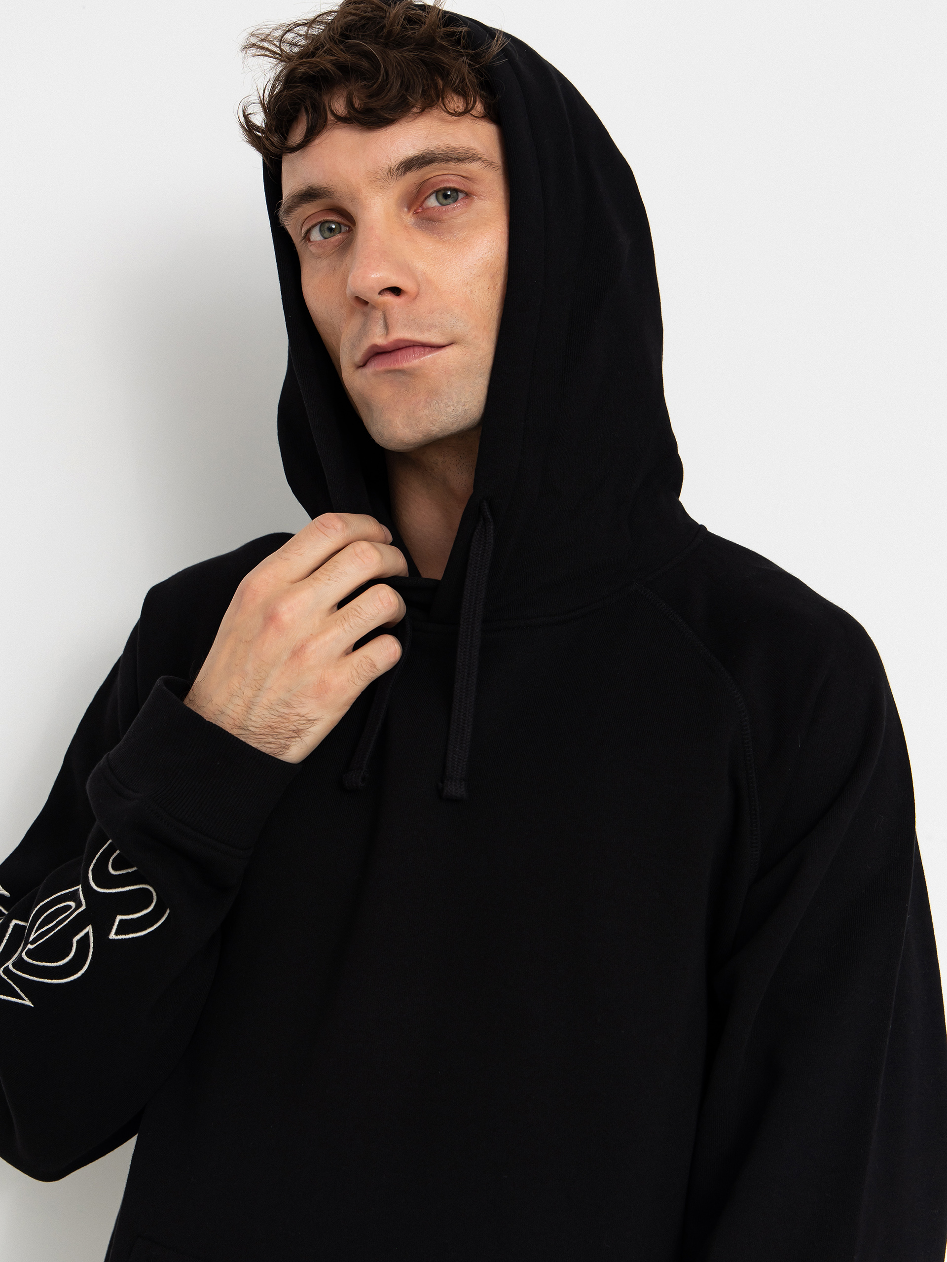 Mikina s kapucňou Jones Snowboards Truckee Org Cot (stealth black)