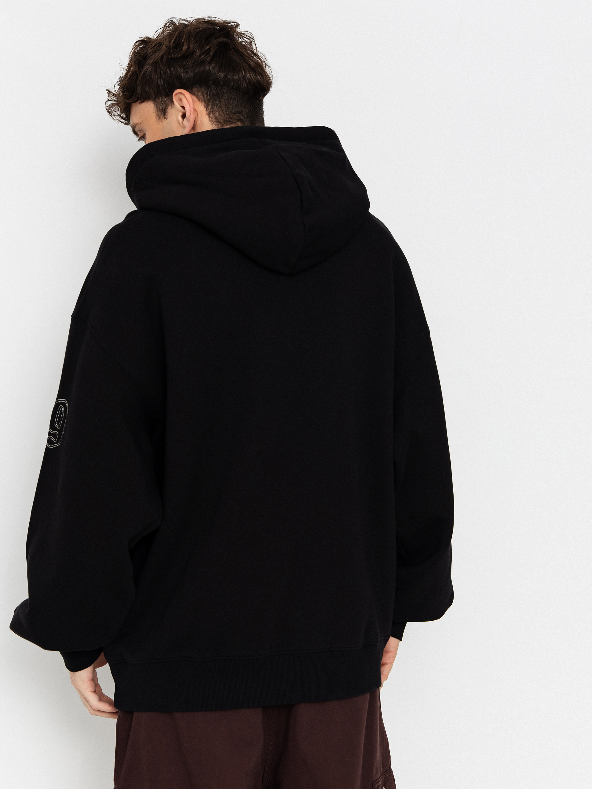 Mikina s kapucňou Carhartt WIP Hackwork HD (black/wall)