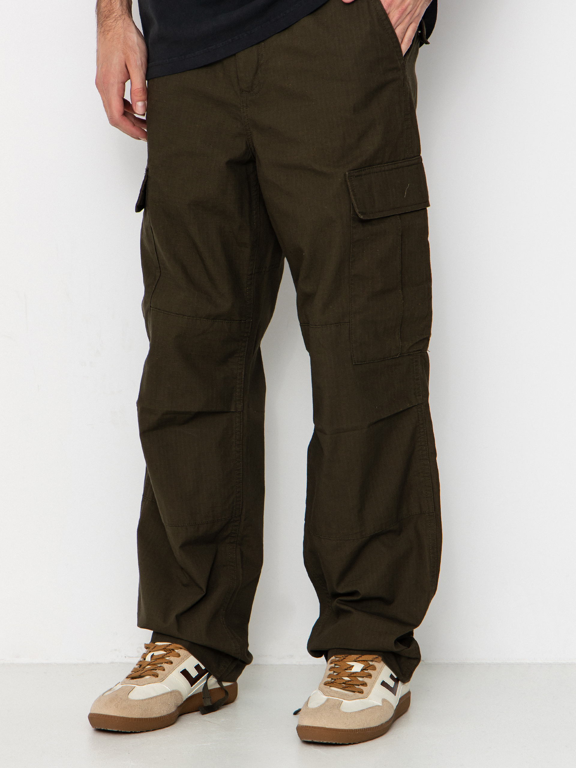 Nohavice Carhartt WIP Regular Cargo (cypress/rinsed)
