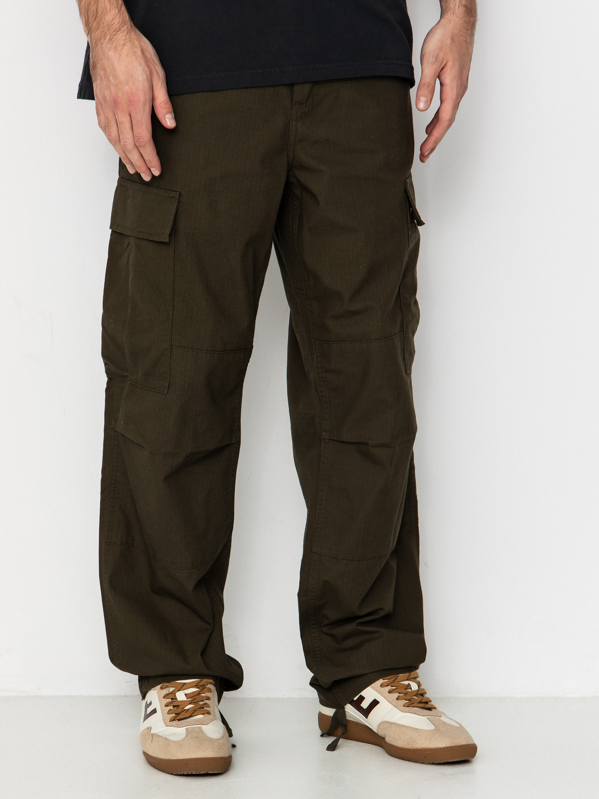 Nohavice Carhartt WIP Regular Cargo (cypress/rinsed)