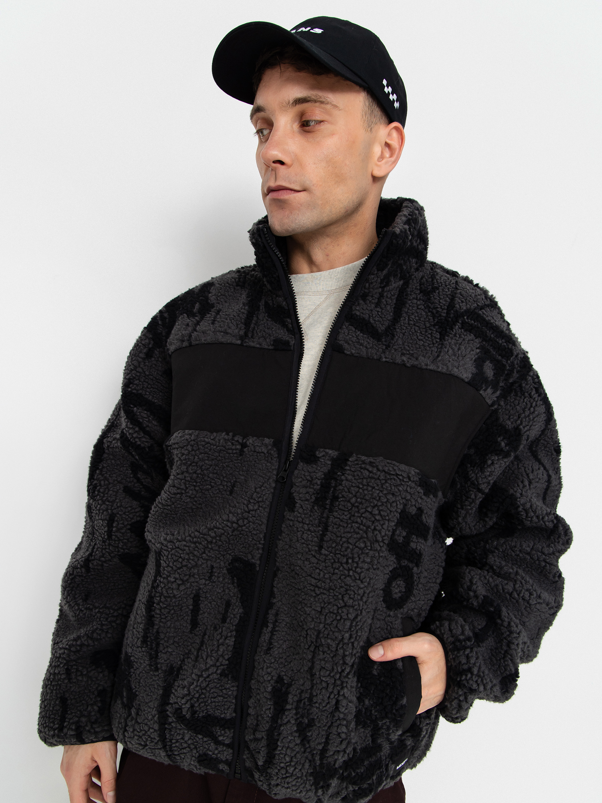 Flísová mikina Vans Stiller Sherpa Full Zip