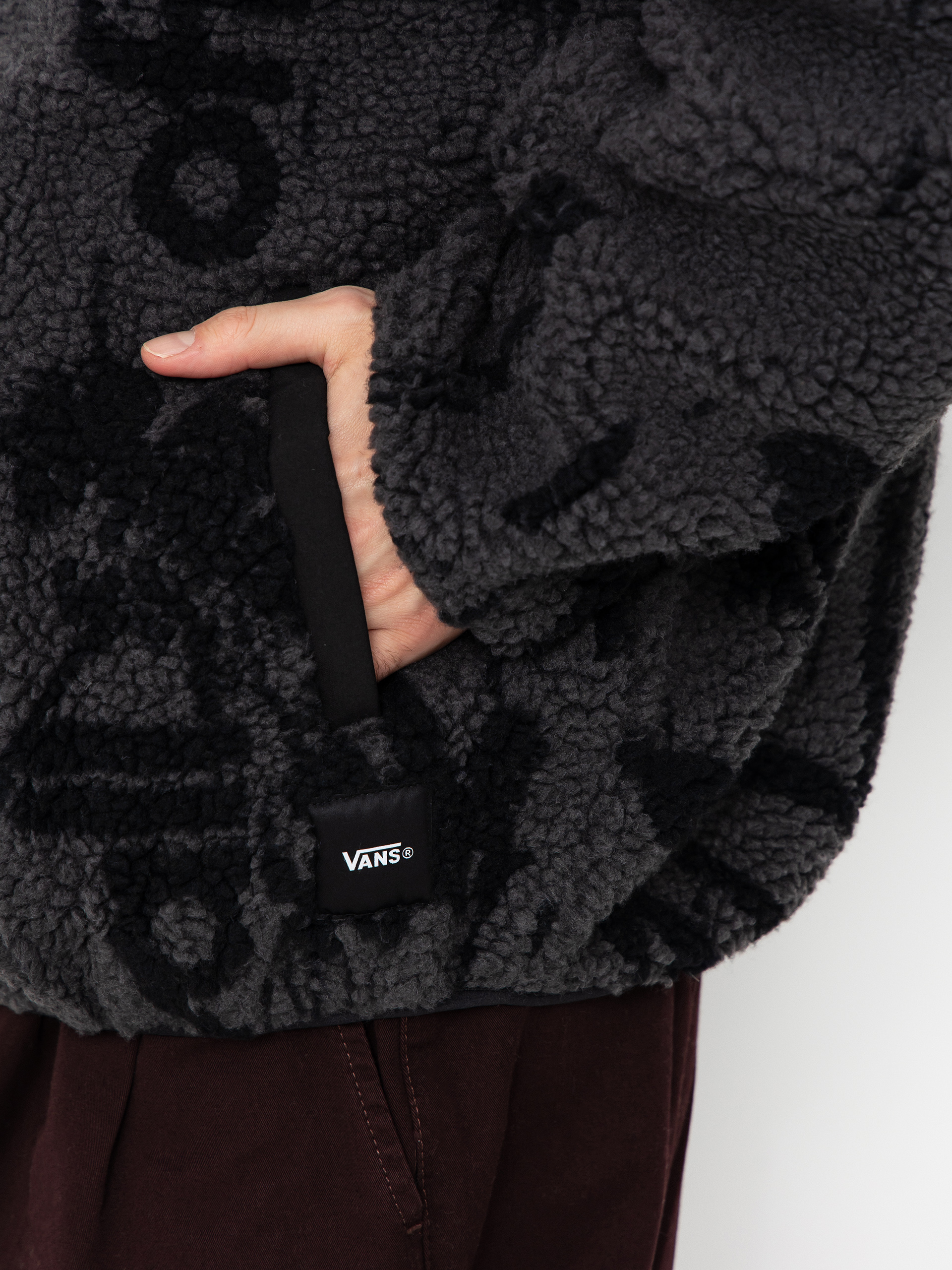 Pánsky Flísová mikina Vans Stiller Sherpa Full Zip (asphalt/black)