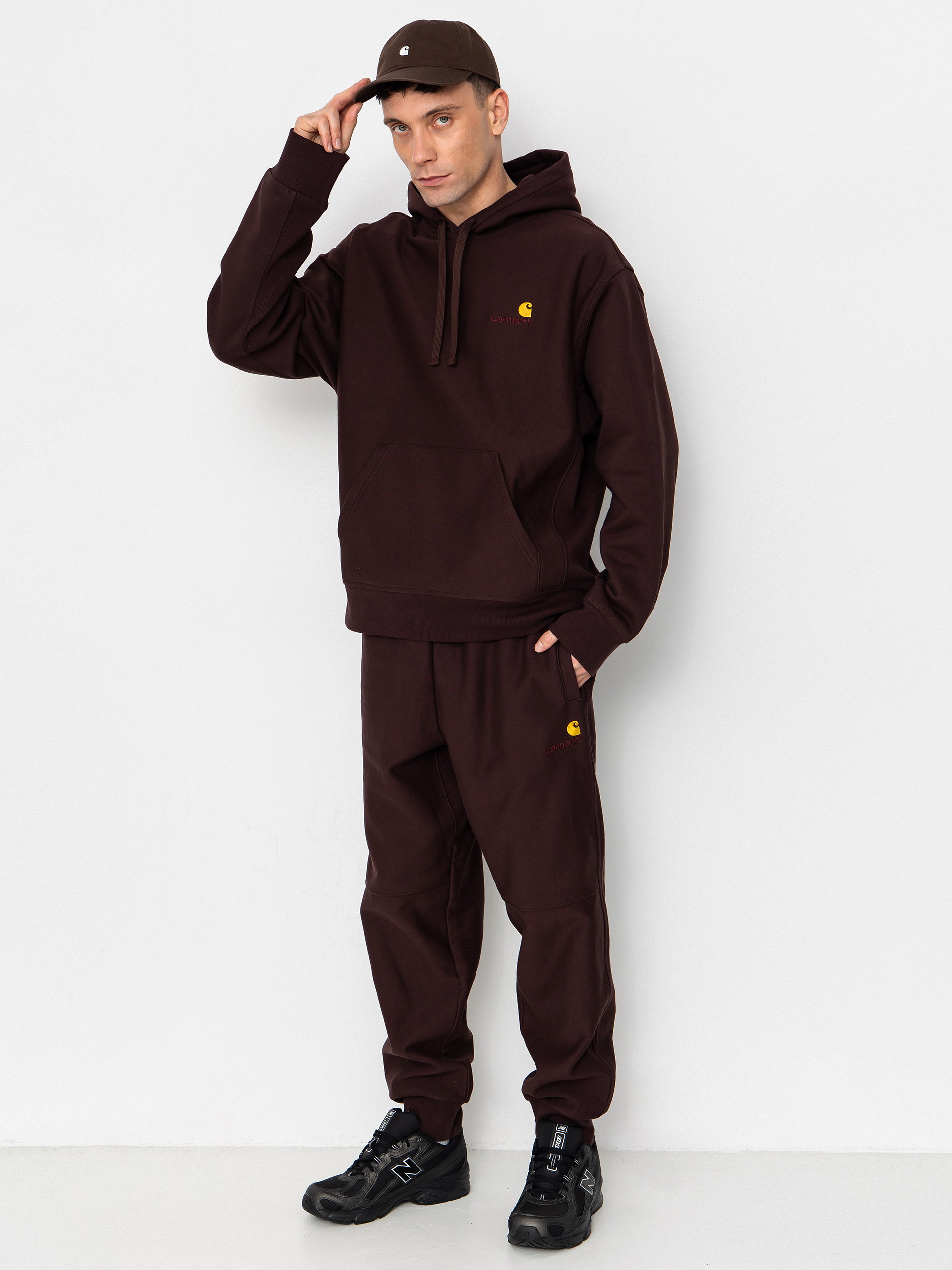 Nohavice Carhartt WIP American Script Jogging (palisander)