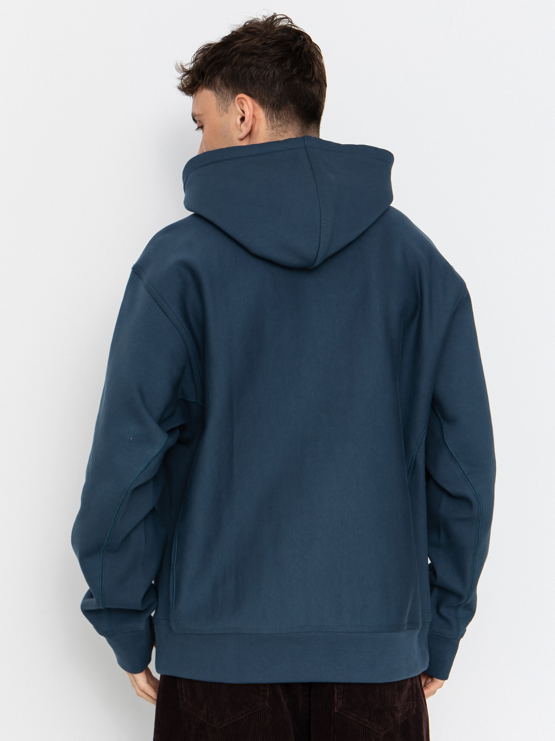 Mikina s kapucňou Carhartt WIP American Script HD (office blue)