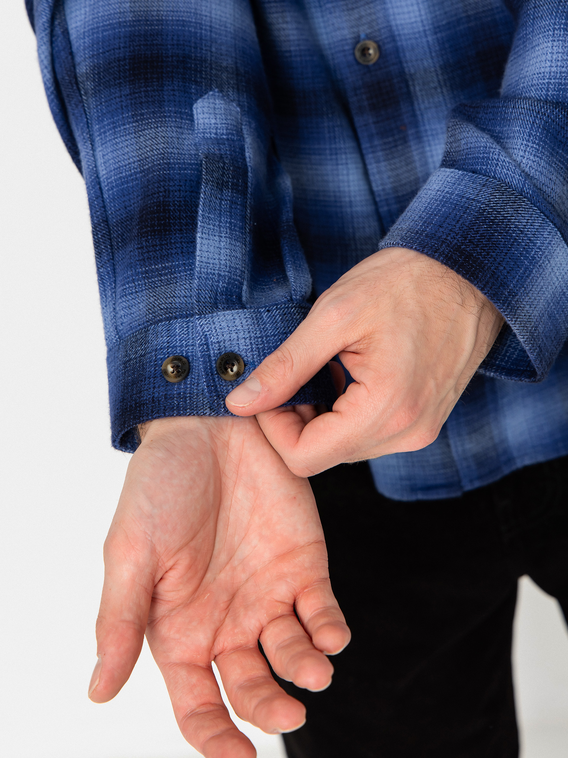 Košeľa Polar Skate Mitchell Shadow Check (blue)