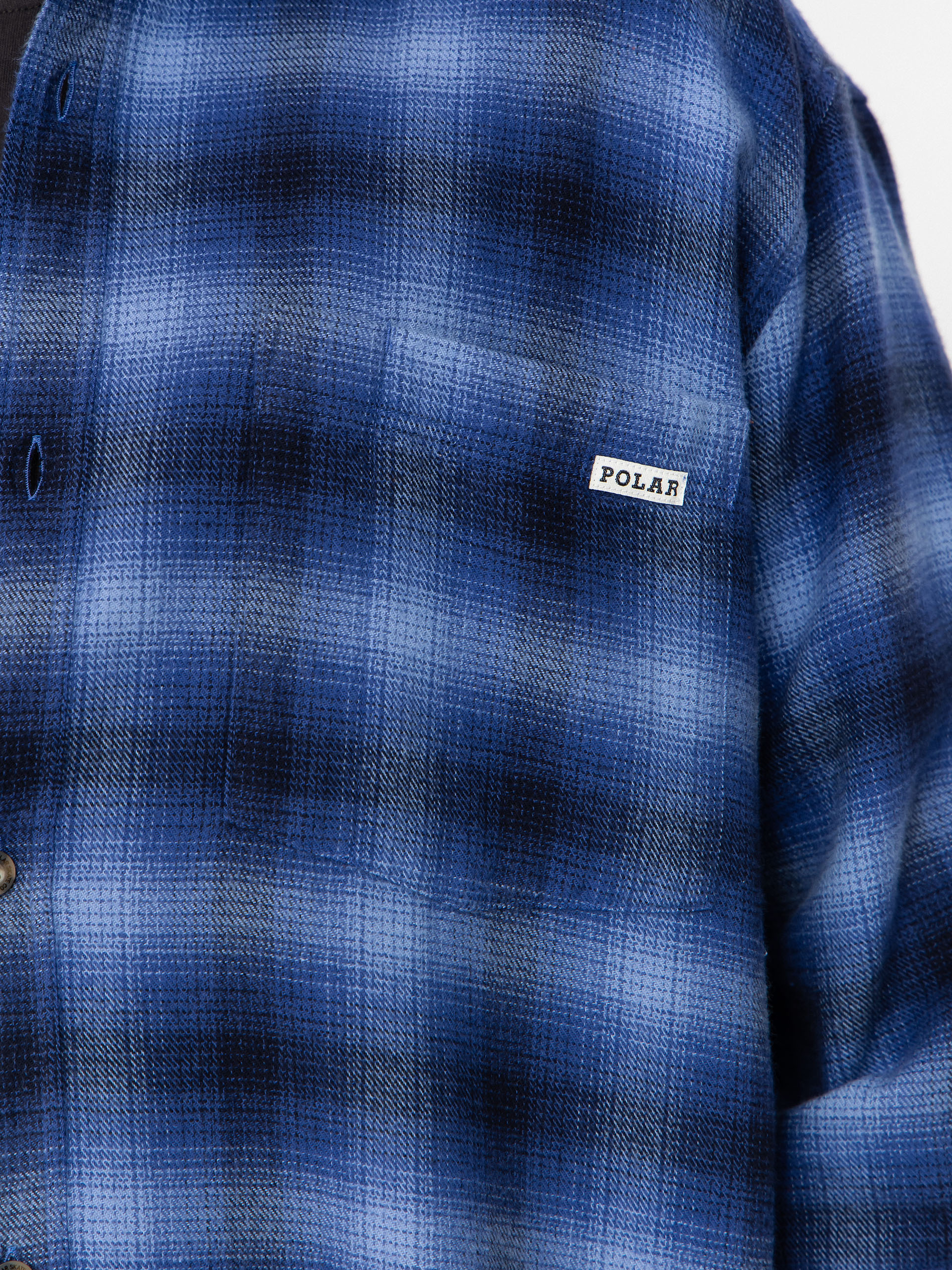 Košeľa Polar Skate Mitchell Shadow Check (blue)