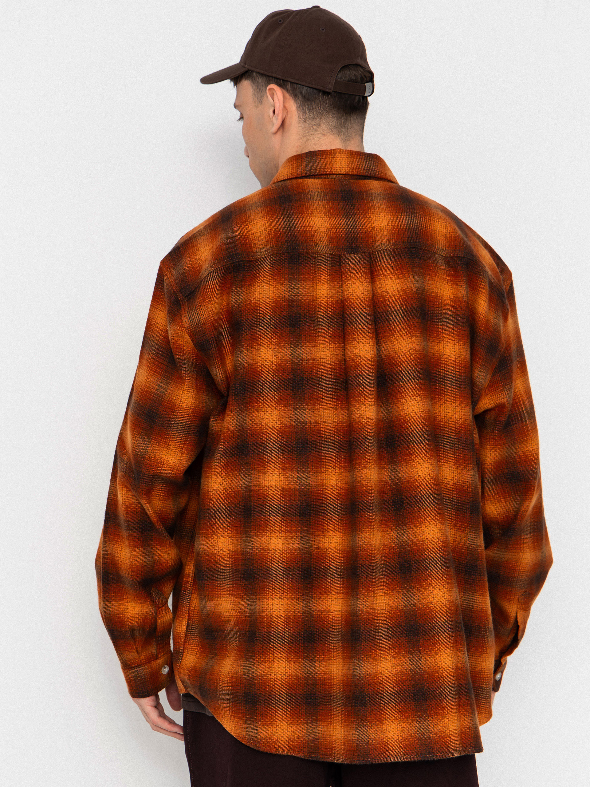 Košeľa Polar Skate Mitchell Shadow Check (caramel)