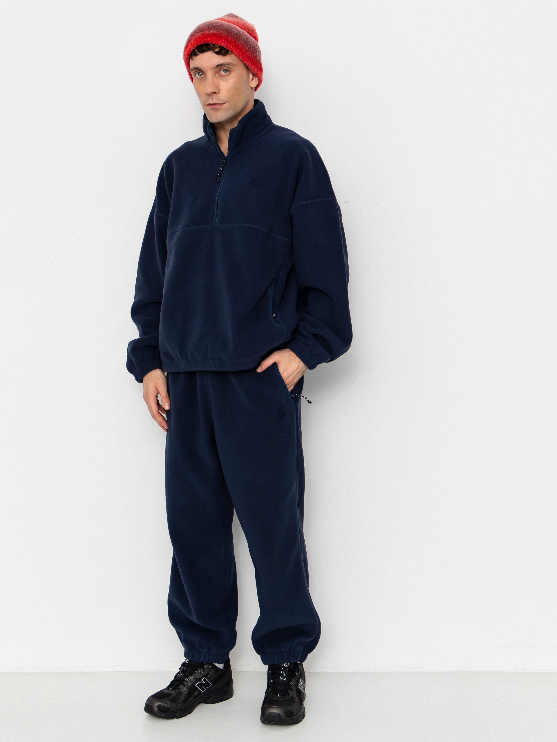 Sveter Polar Skate Ivan Half Zip (grey blue)