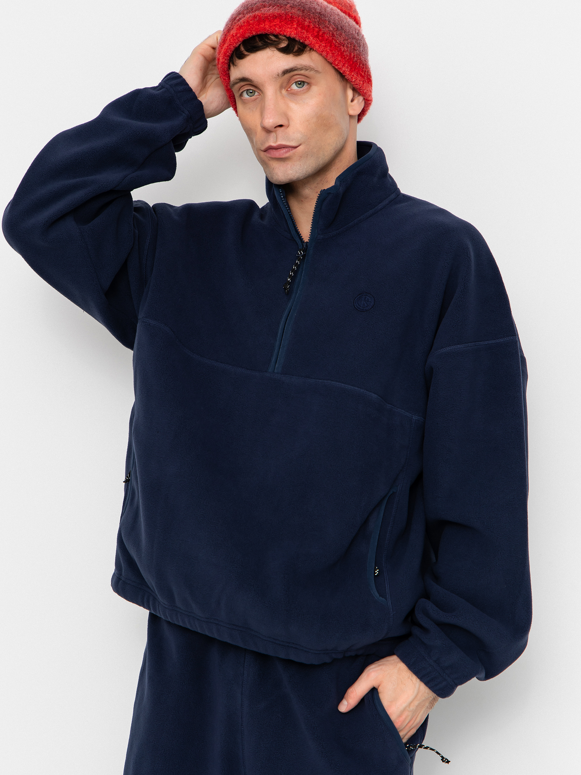 Sveter Polar Skate Ivan Half Zip (grey blue)