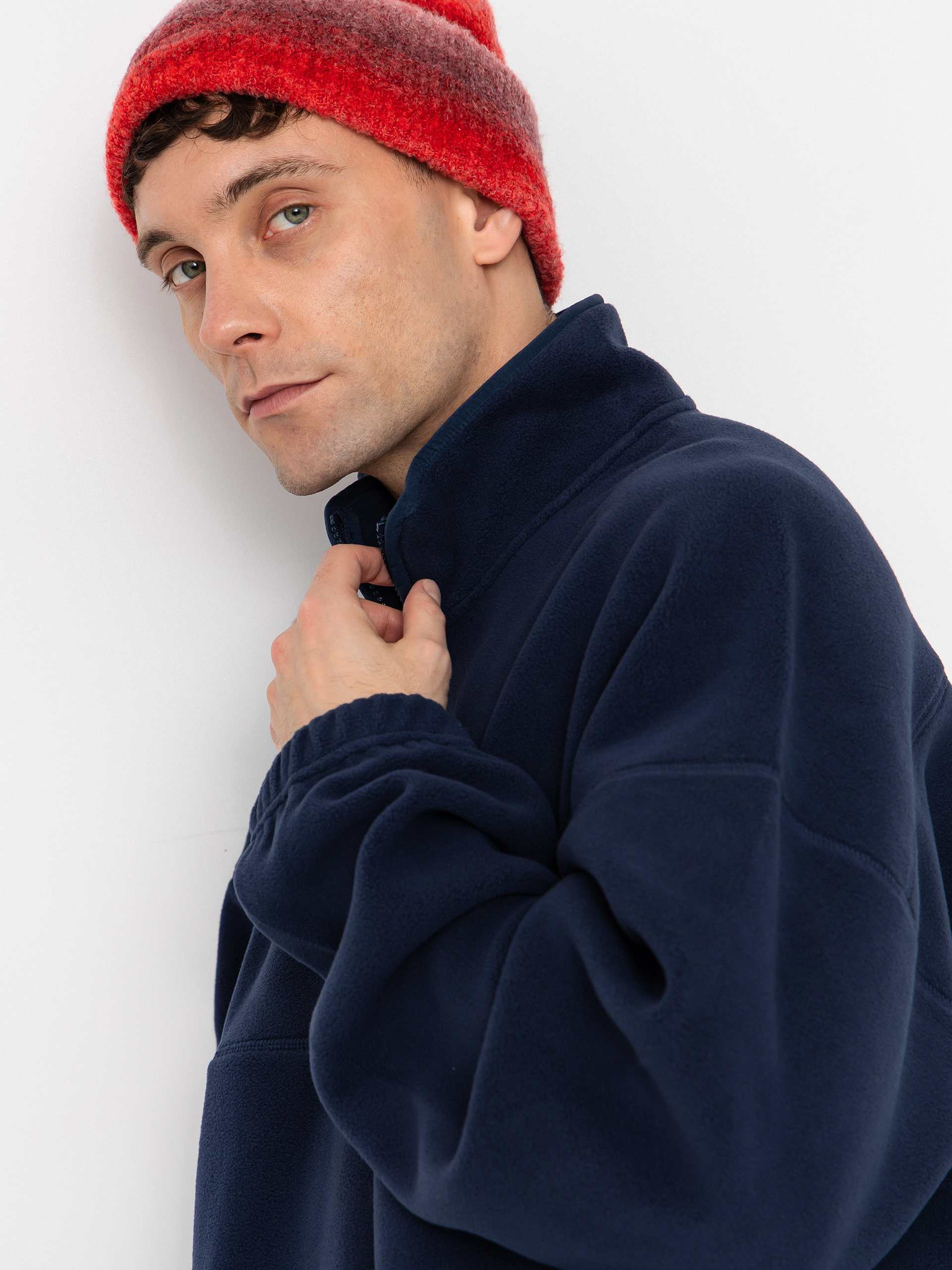 Sveter Polar Skate Ivan Half Zip (grey blue)