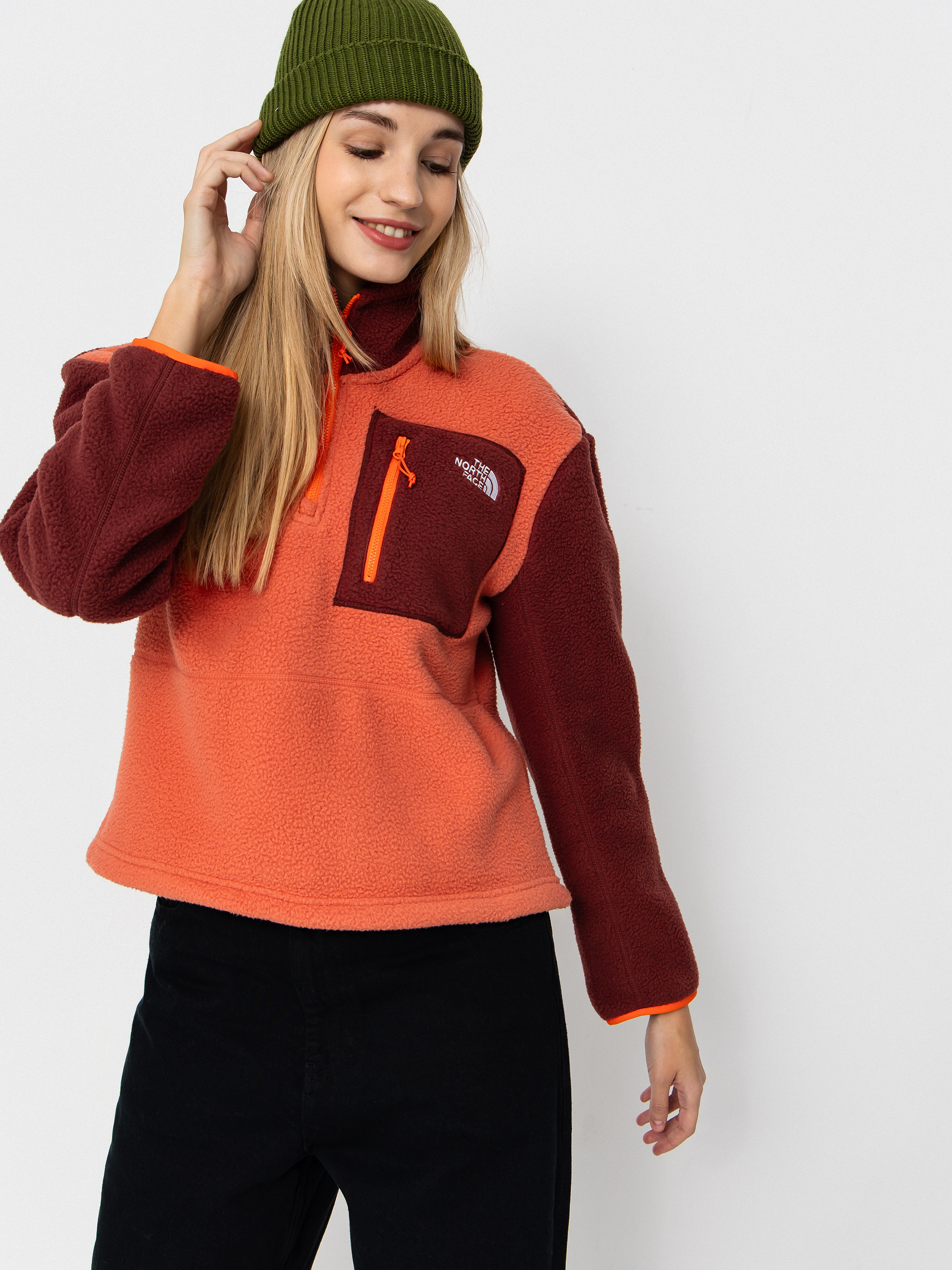 Flu00edsovu00e1 mikina The North Face Yumiori 1/4 Zip (mars dust/sumac/solar f)