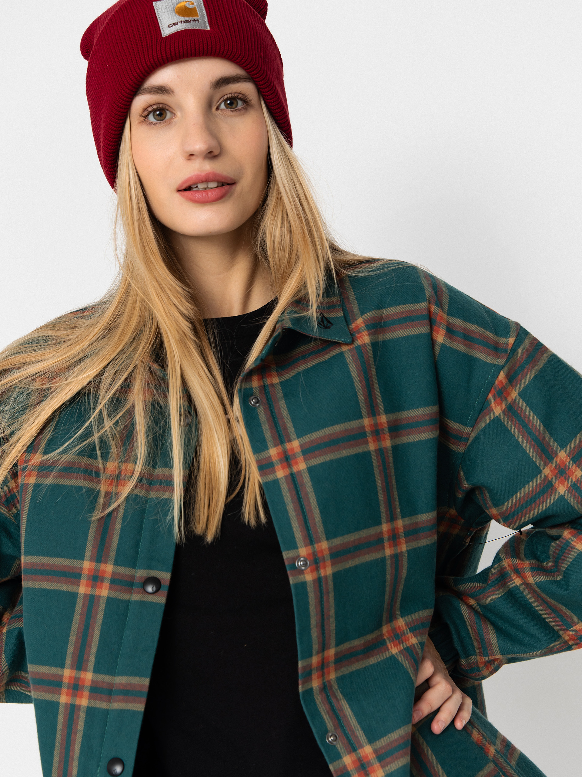 Dámska Bunda Volcom Ins Riding Flannel (atlantic deep)
