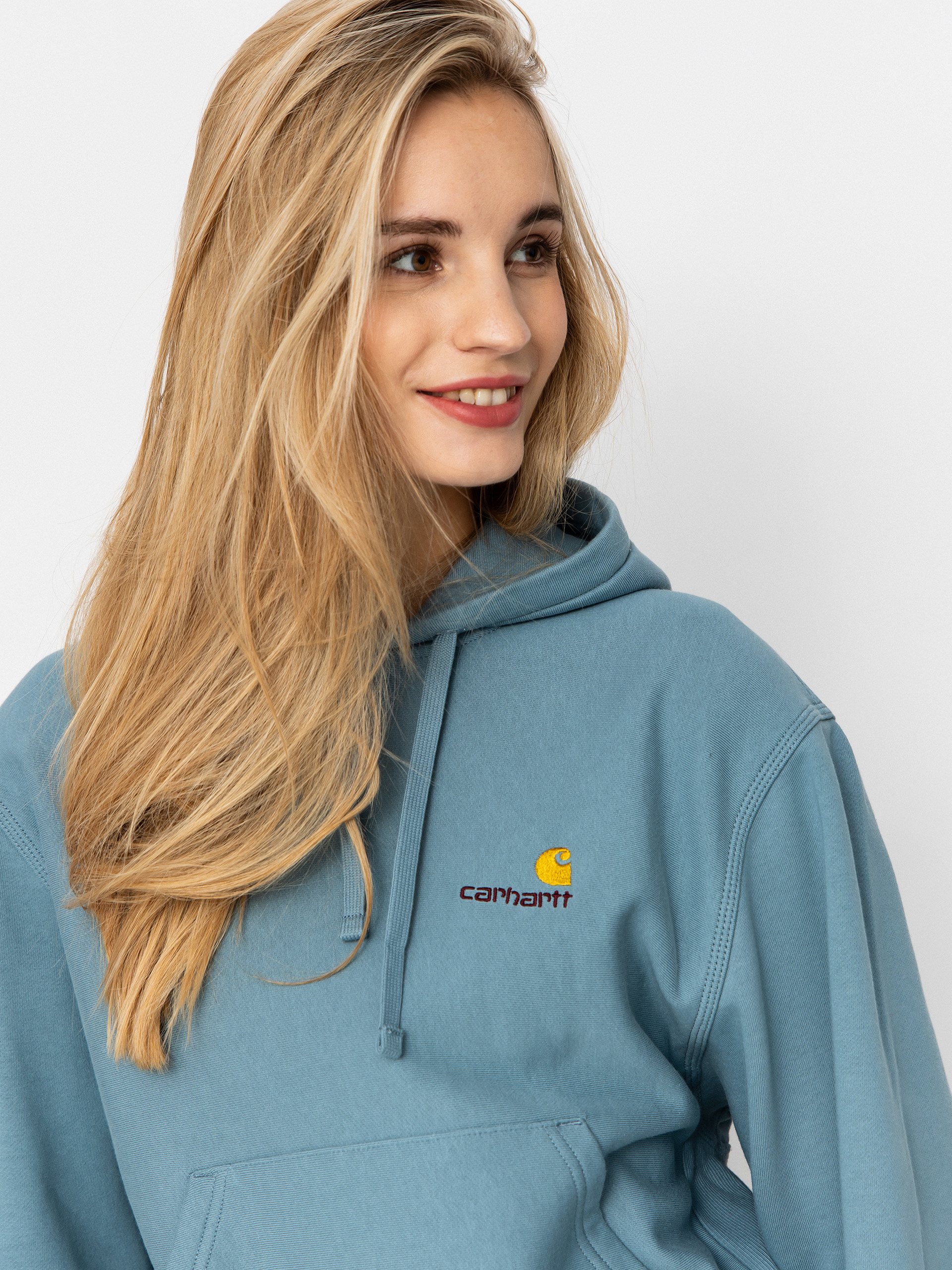 Mikina s kapucňou Carhartt WIP American Script HD Wmn (citadel)