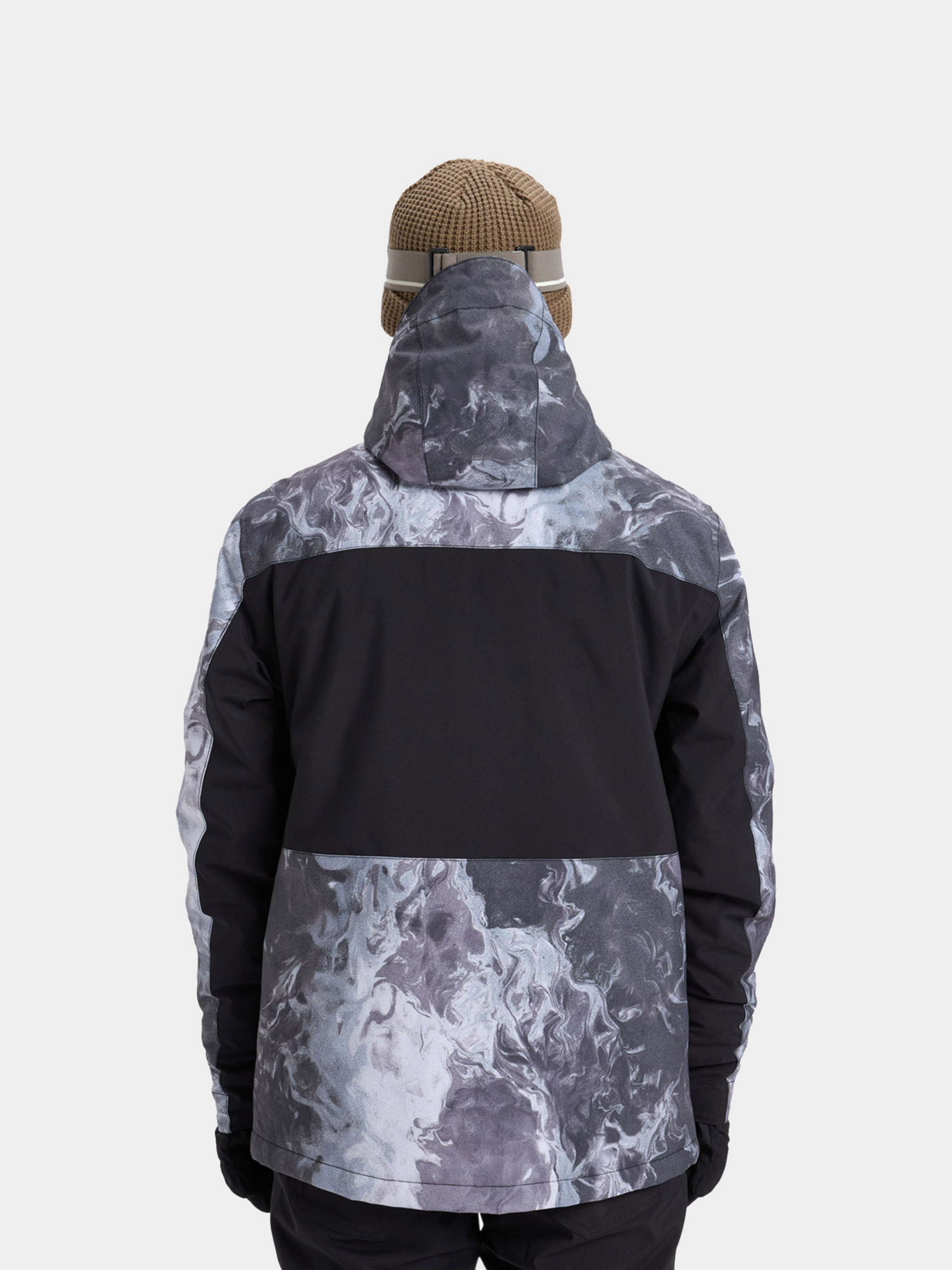 Pánska Snowboardová bunda Quiksilver Sycamore Printed (true black)
