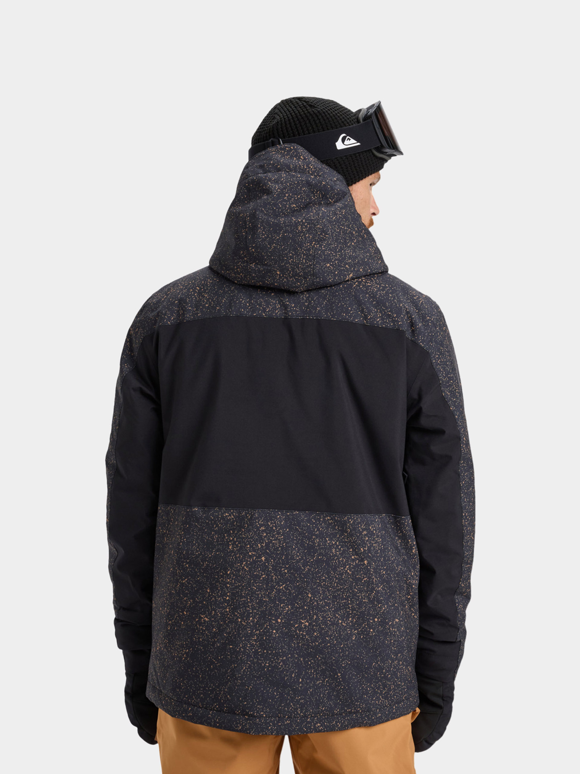 Pánska Snowboardová bunda Quiksilver Sycamore Printed (mountain static true black)