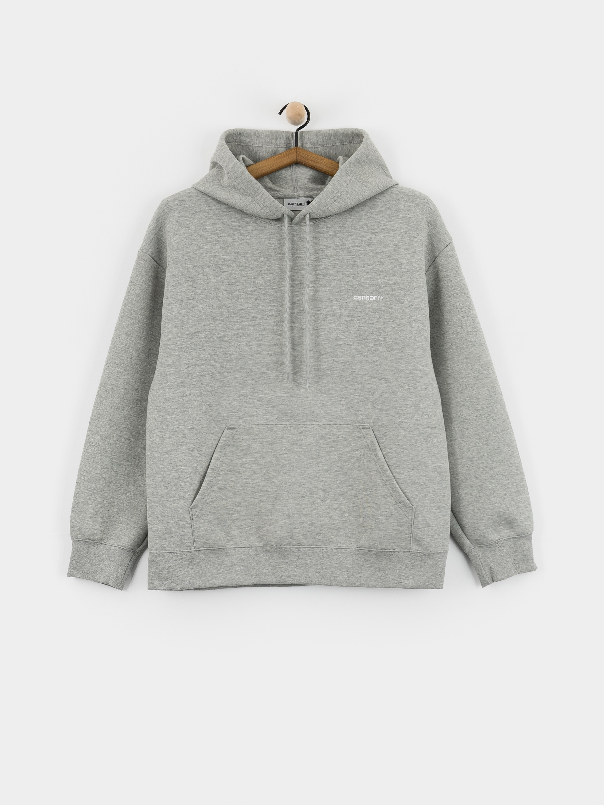 Mikina s kapucňou Carhartt WIP Alda HD (grey heather/white)