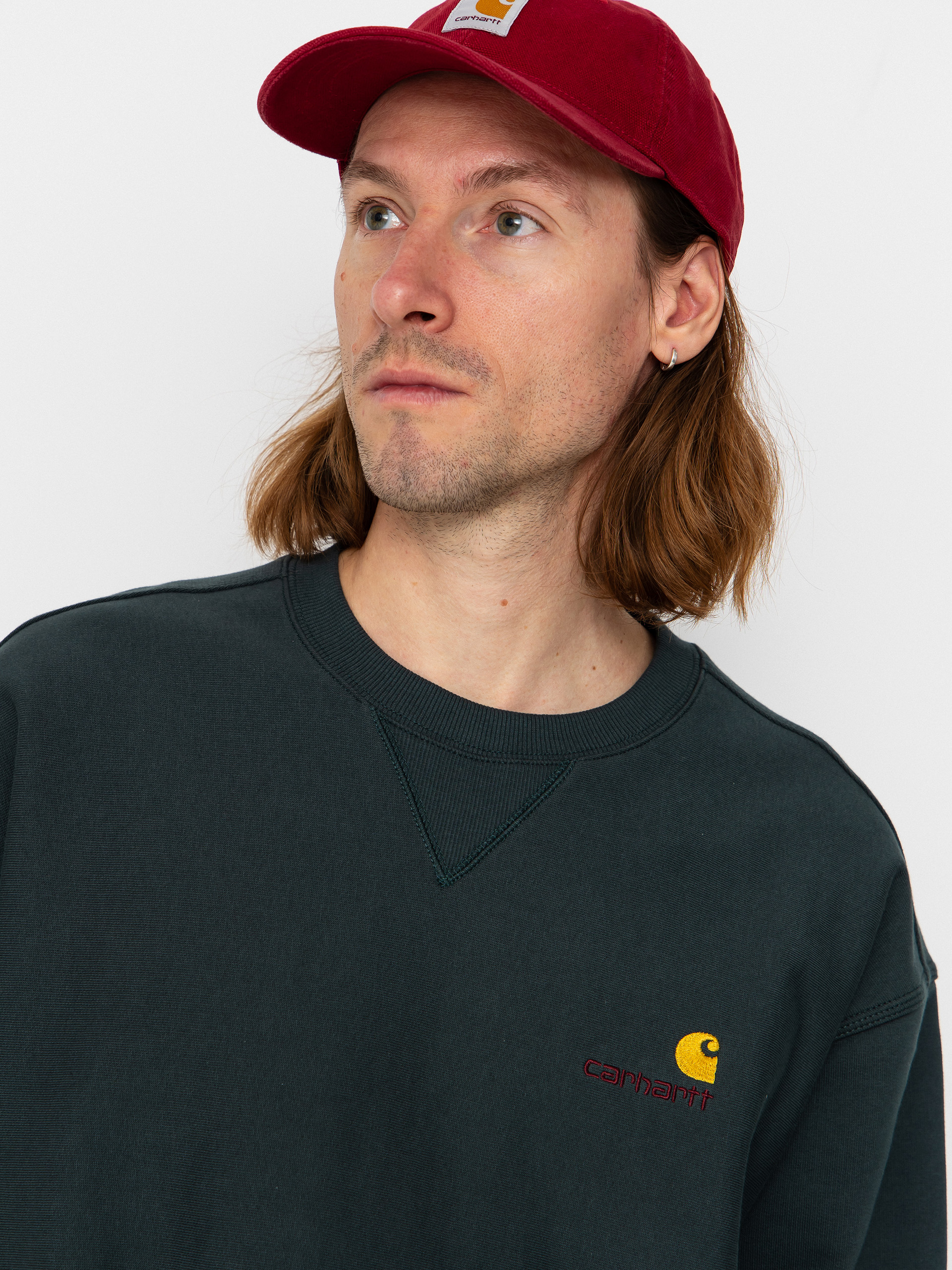 Mikina Carhartt WIP American Script (kale green)