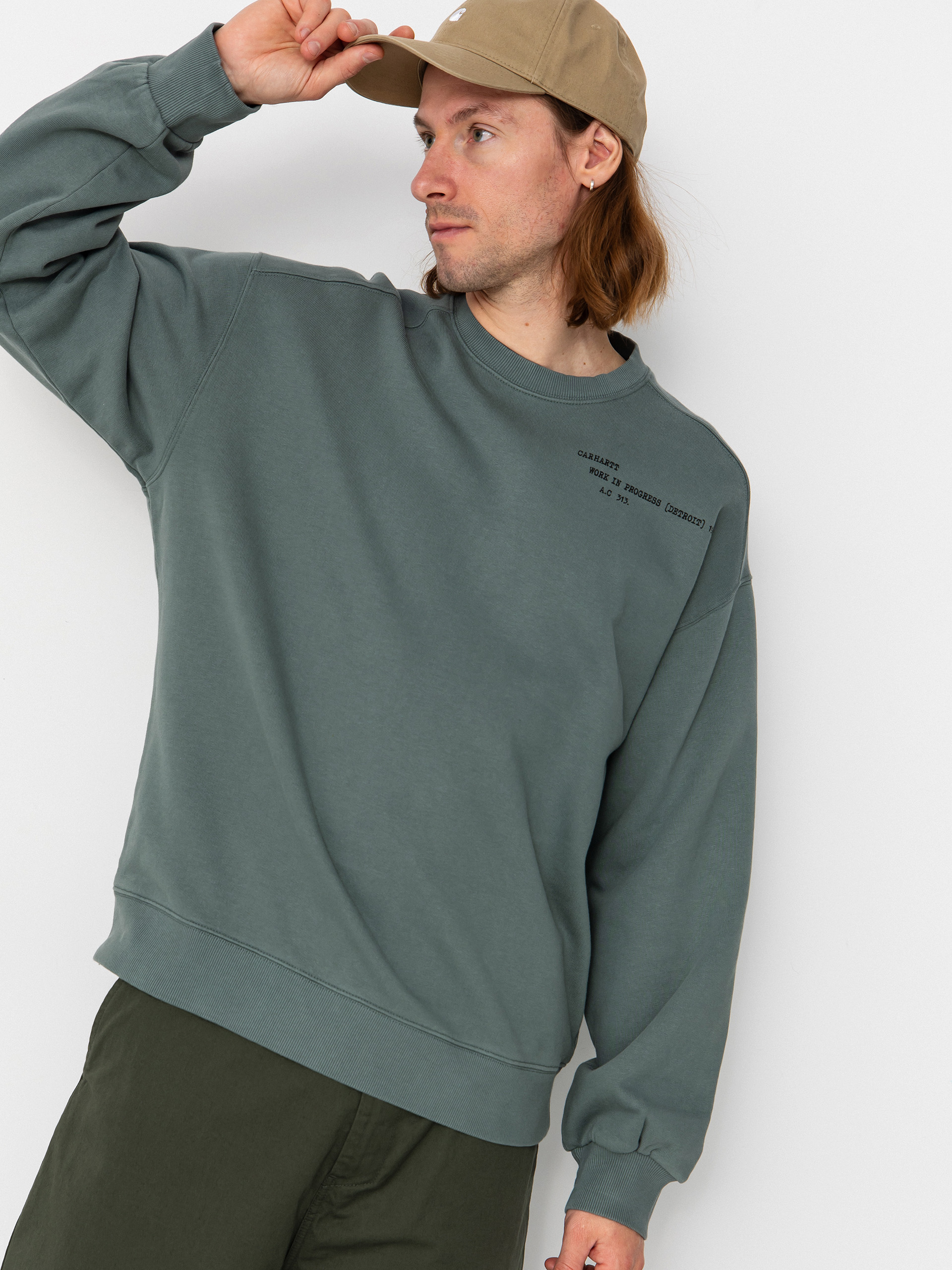 Mikina Carhartt WIP Punched (velvet green)