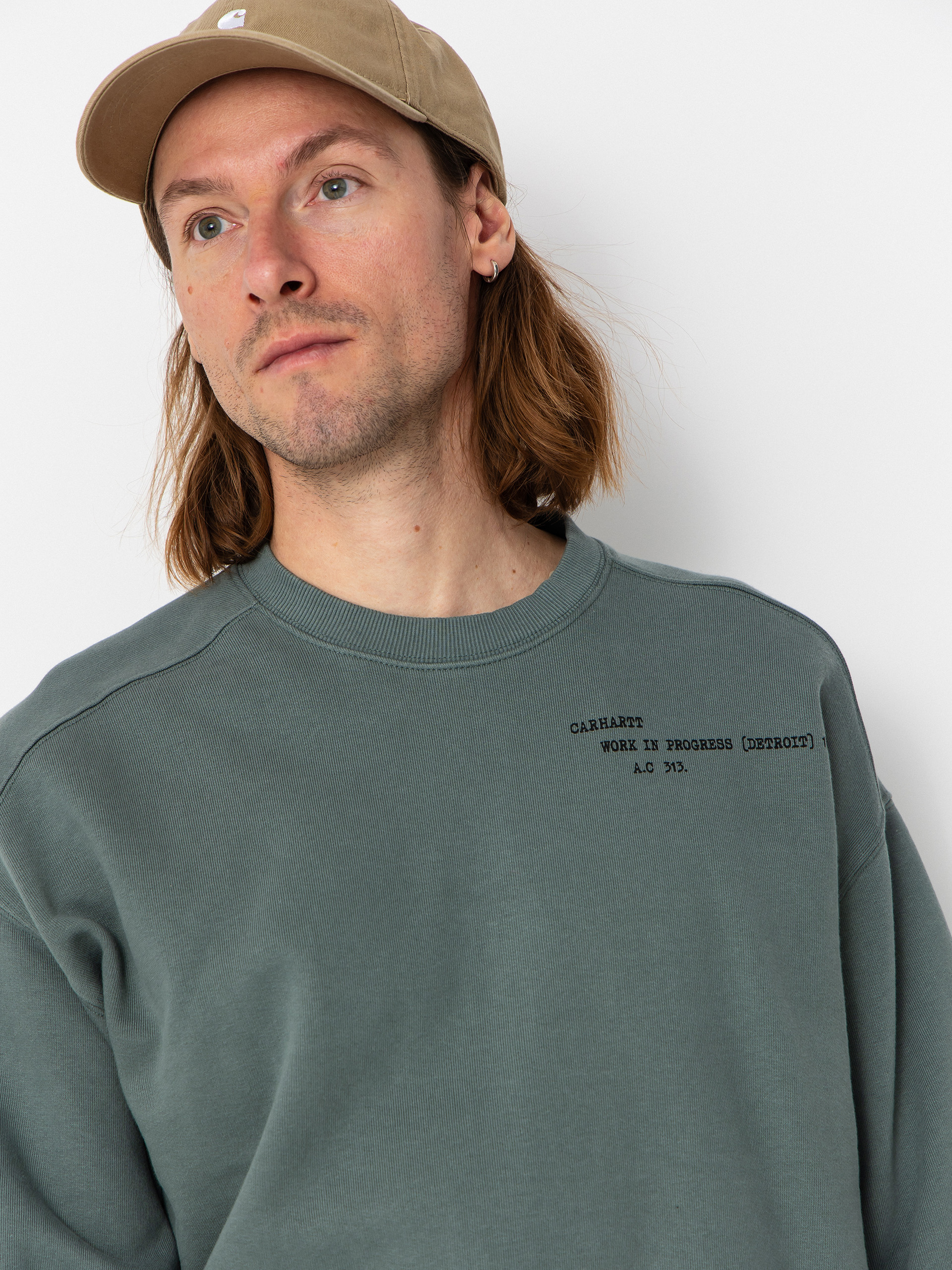 Mikina Carhartt WIP Punched (velvet green)