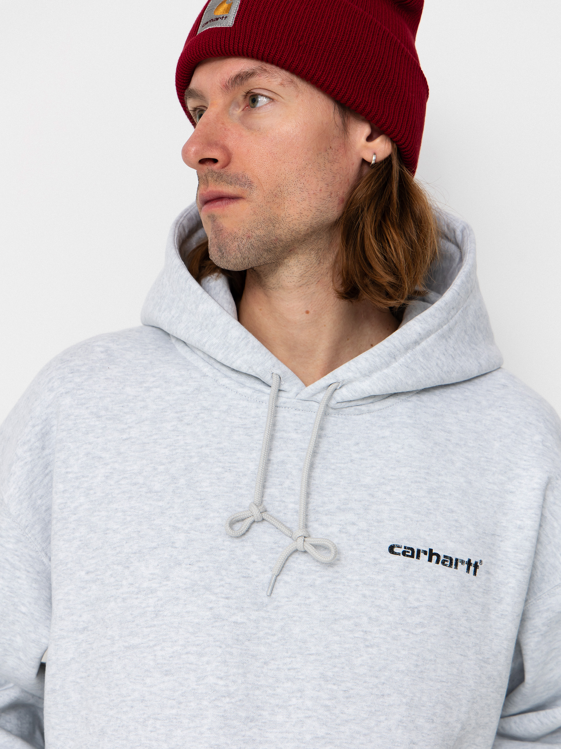 Mikina s kapucňou Carhartt WIP Caps HD (ash heather)
