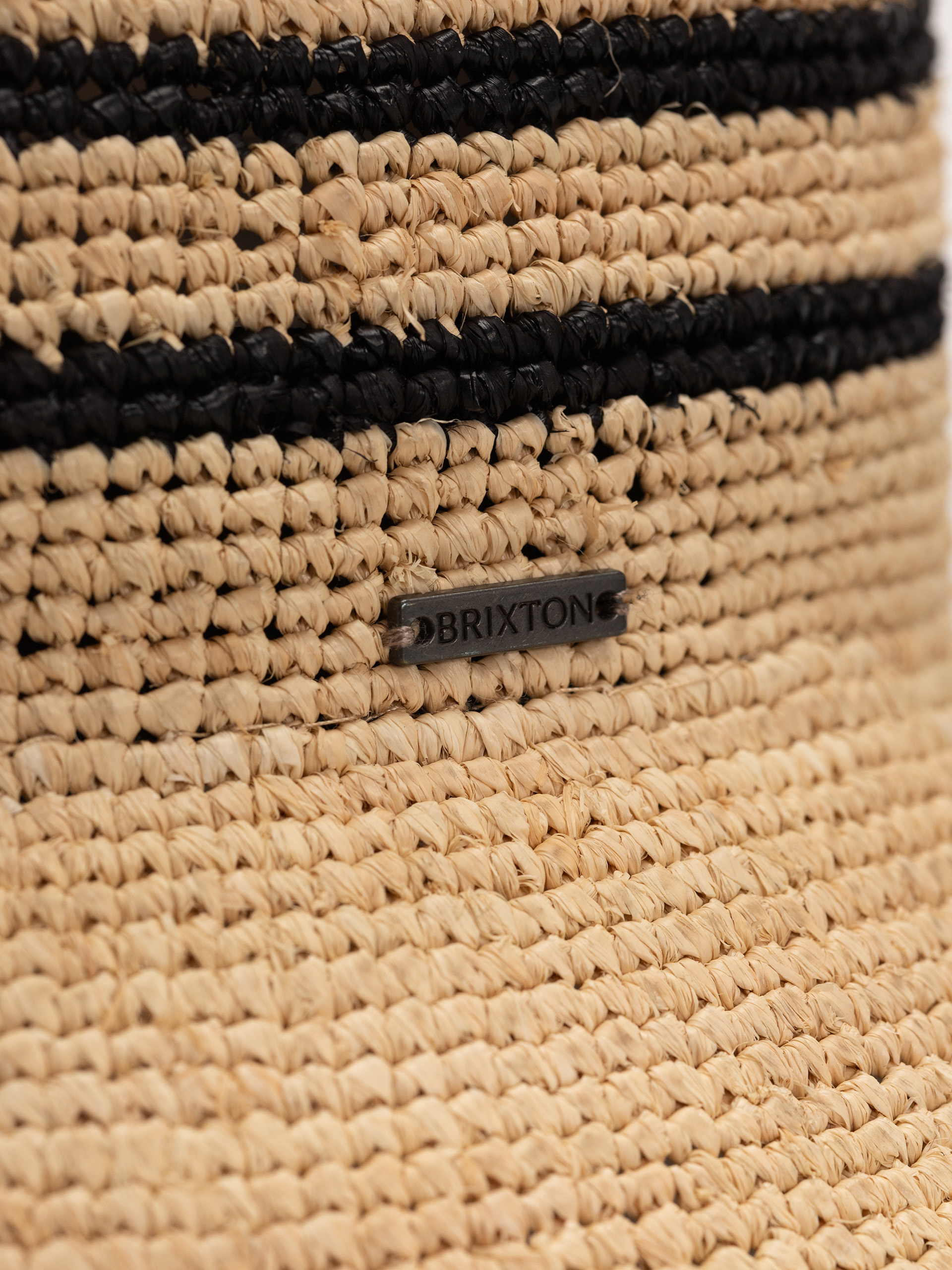 Klobúk Brixton Ellee Straw Bucket Hat Wmn (tan/black)