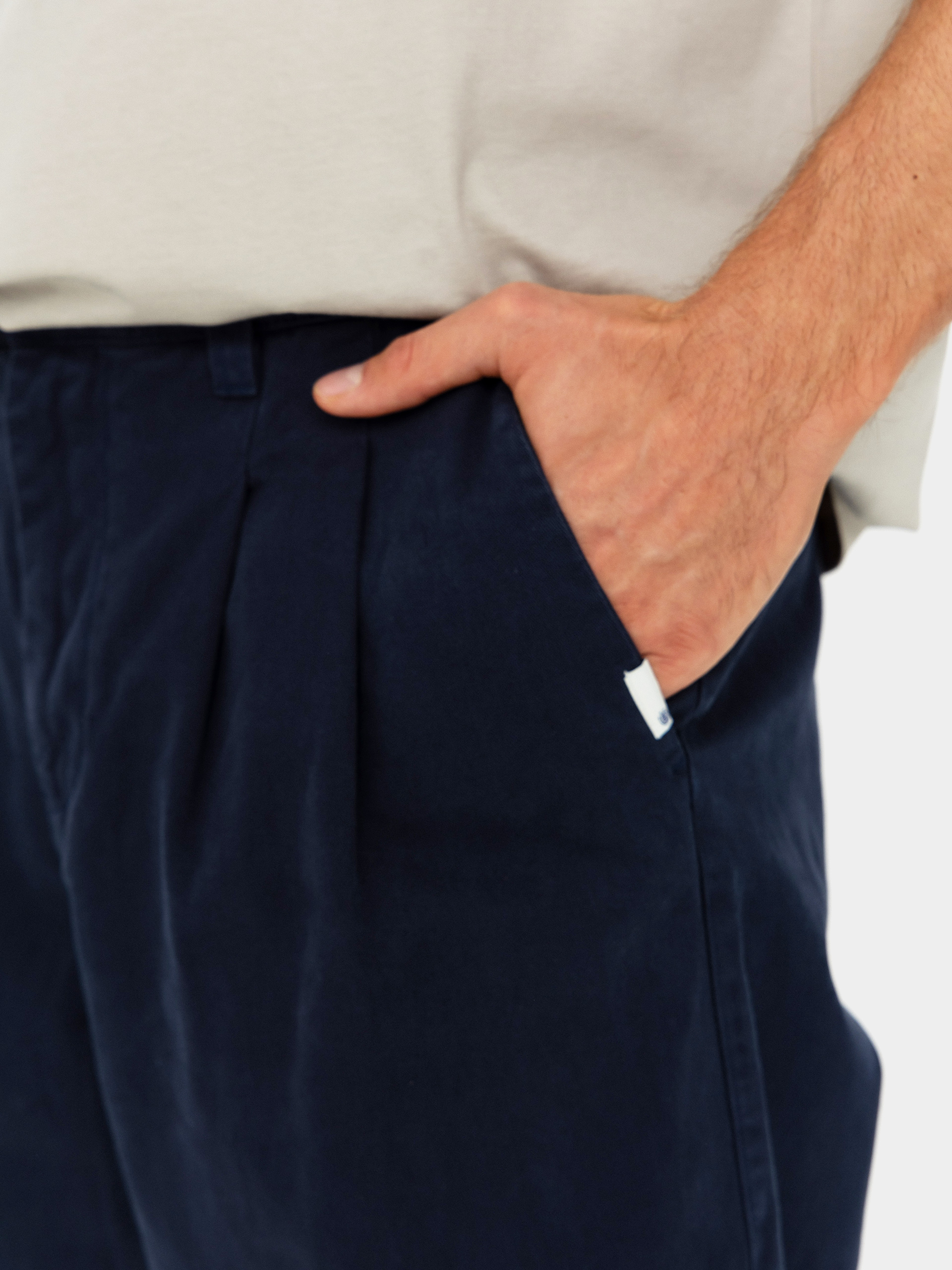 Nohavice Element Big Pleated Chino (eclipse navy)