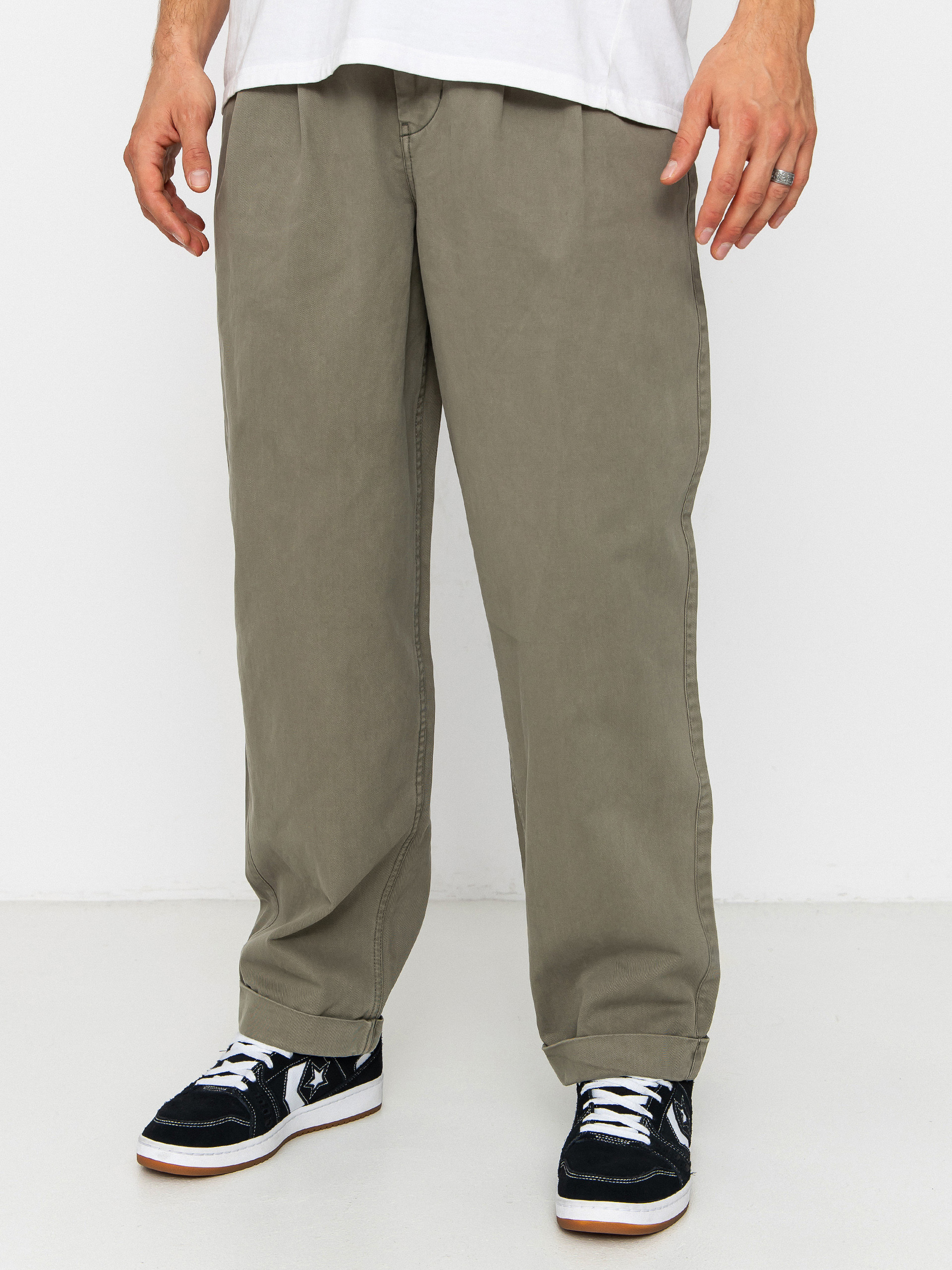 Nohavice Element Big Pleated Chino (kalamata)