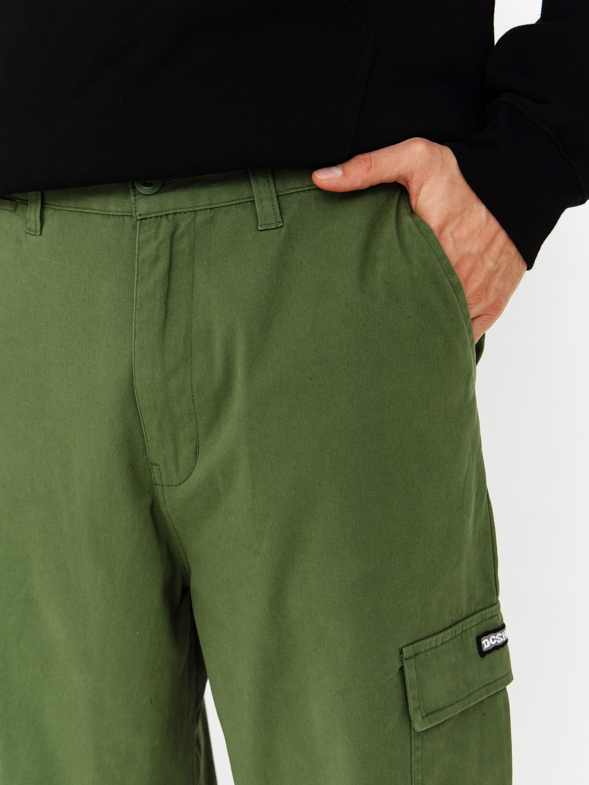 Nohavice DC Worker Baggy Chino Cargo (bronze green)