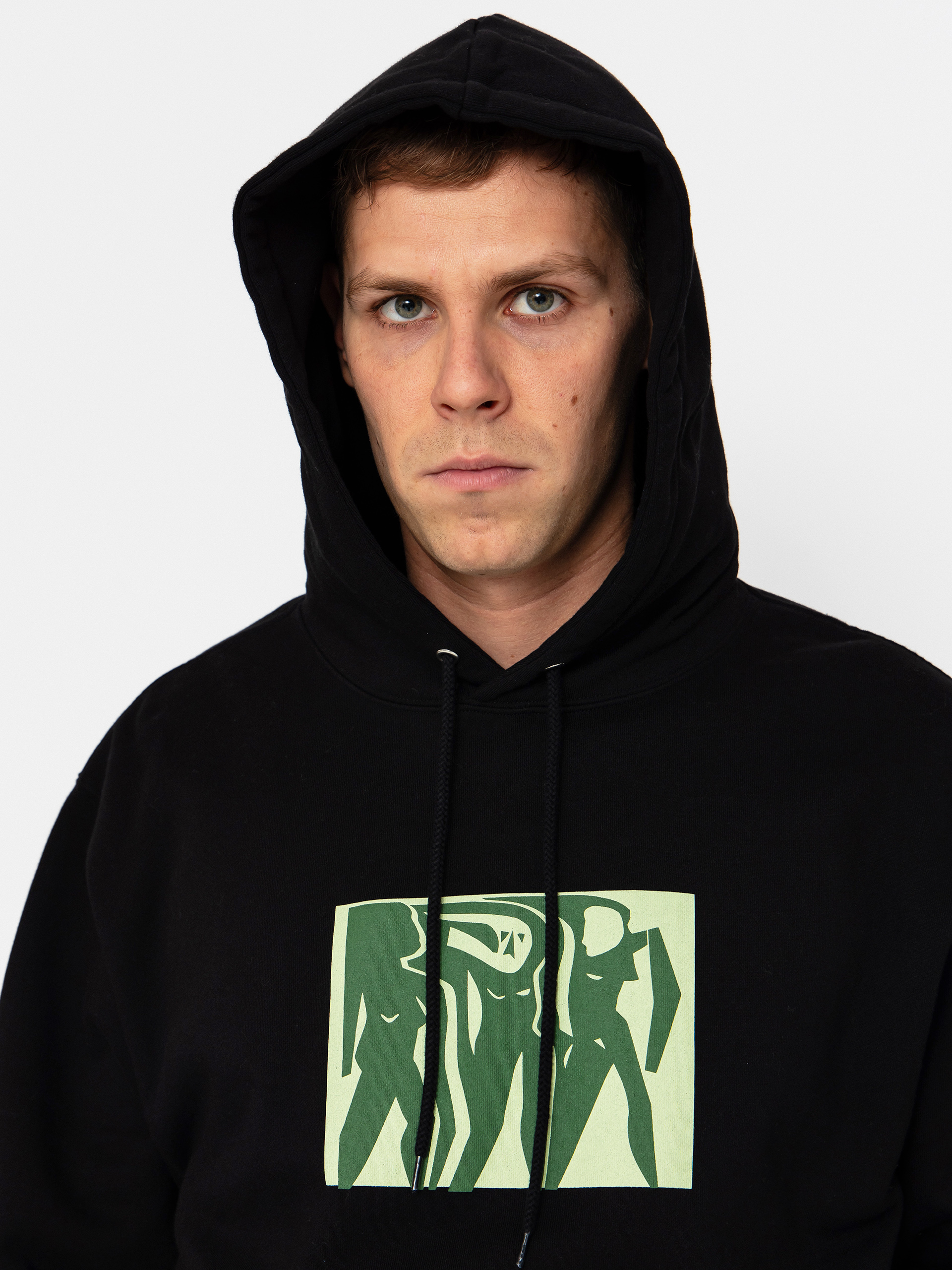 Mikina s kapucňou Polar Skate Dave Cut Outs HD (black)