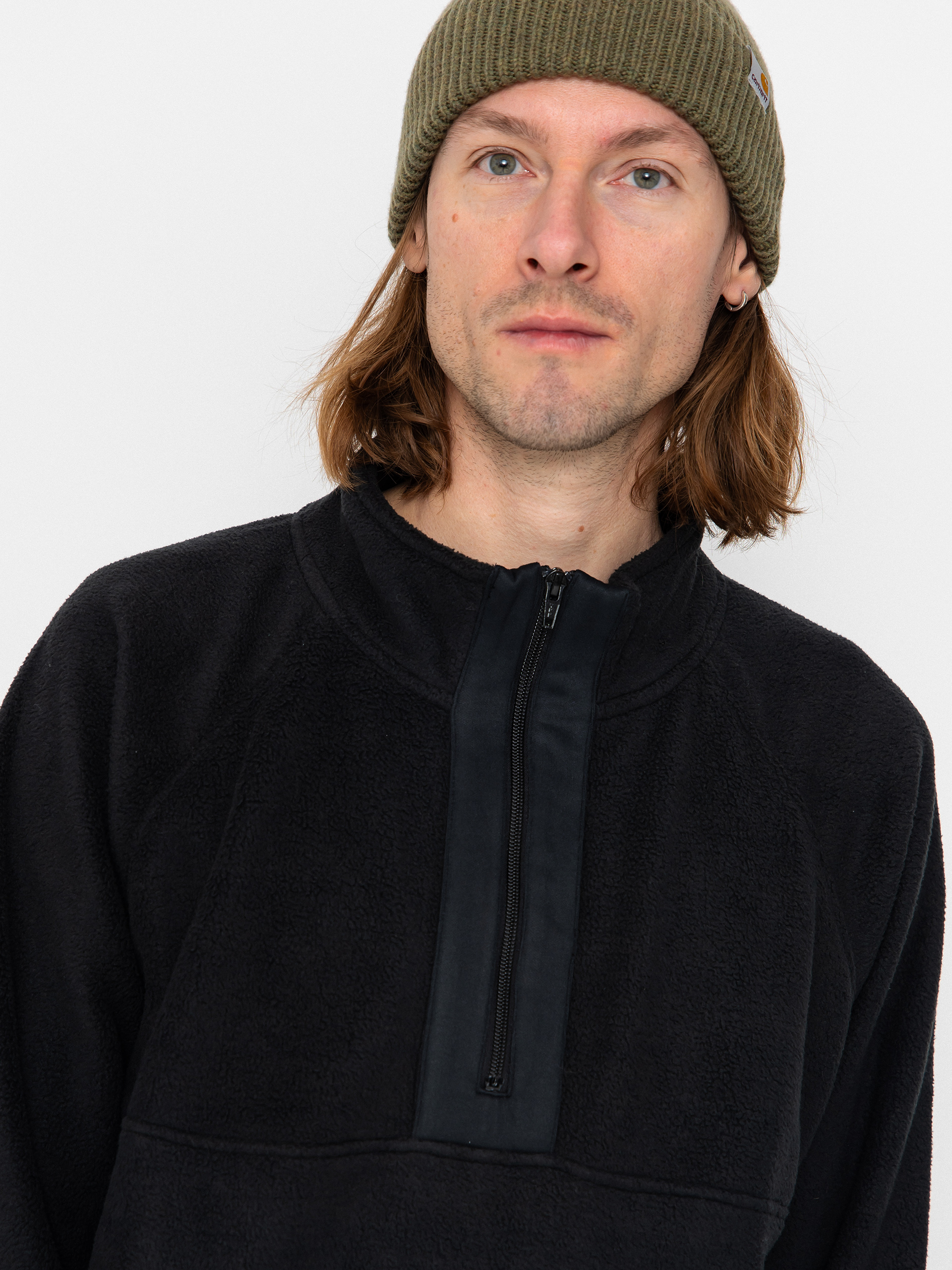 Mikina Jones Snowboards Lodge Half Zip Rec (stealth black)