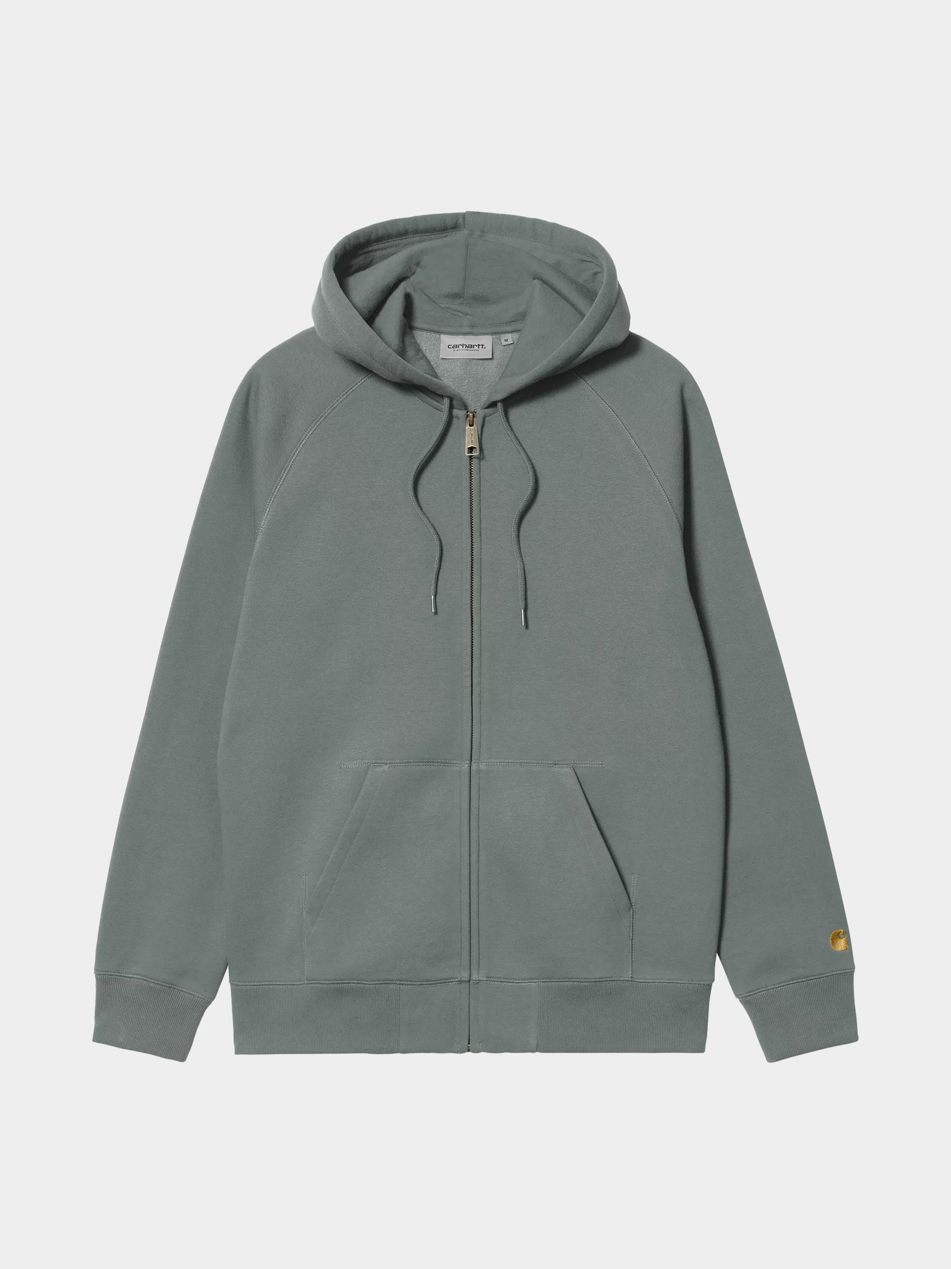 Mikina s kapucňou Carhartt WIP Chase ZHD (velvet green/gold)