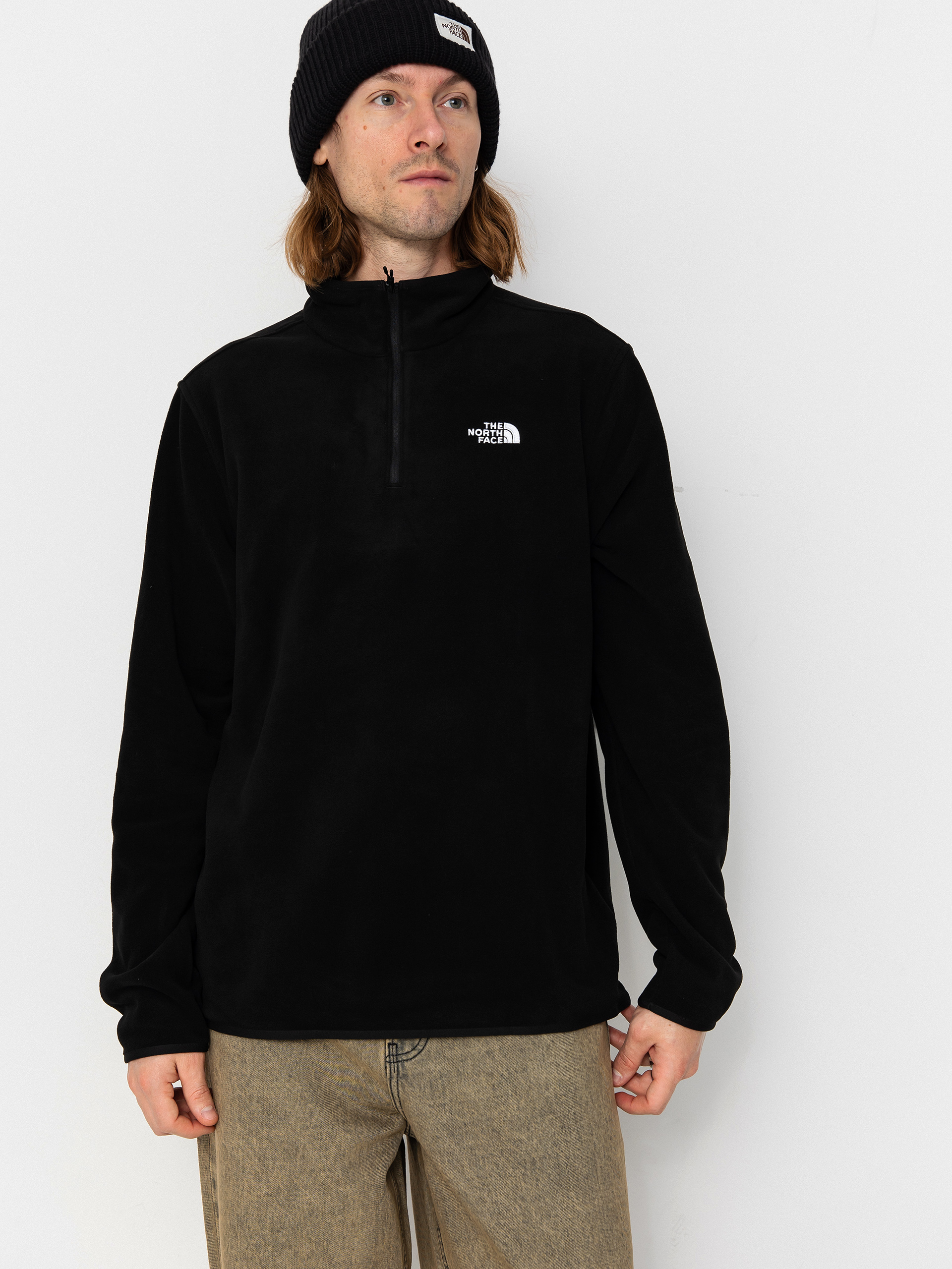 Flísová mikina The North Face Glacier FLC 1/4 Zip (tnf black)