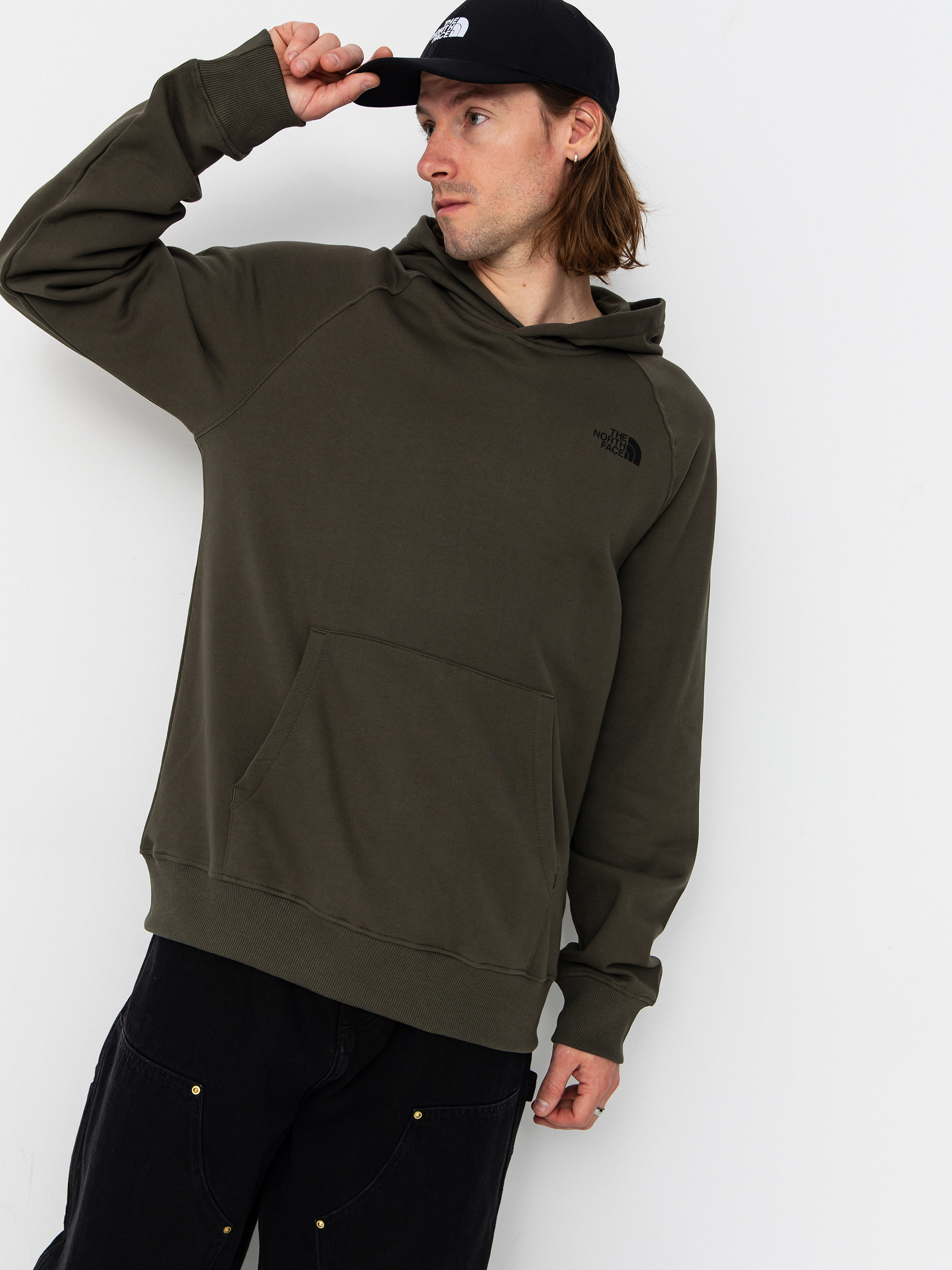 Mikina s kapucňou The North Face Box Nse Edge Of Light Infill Raglan HD (new taupe green/tnf bla)