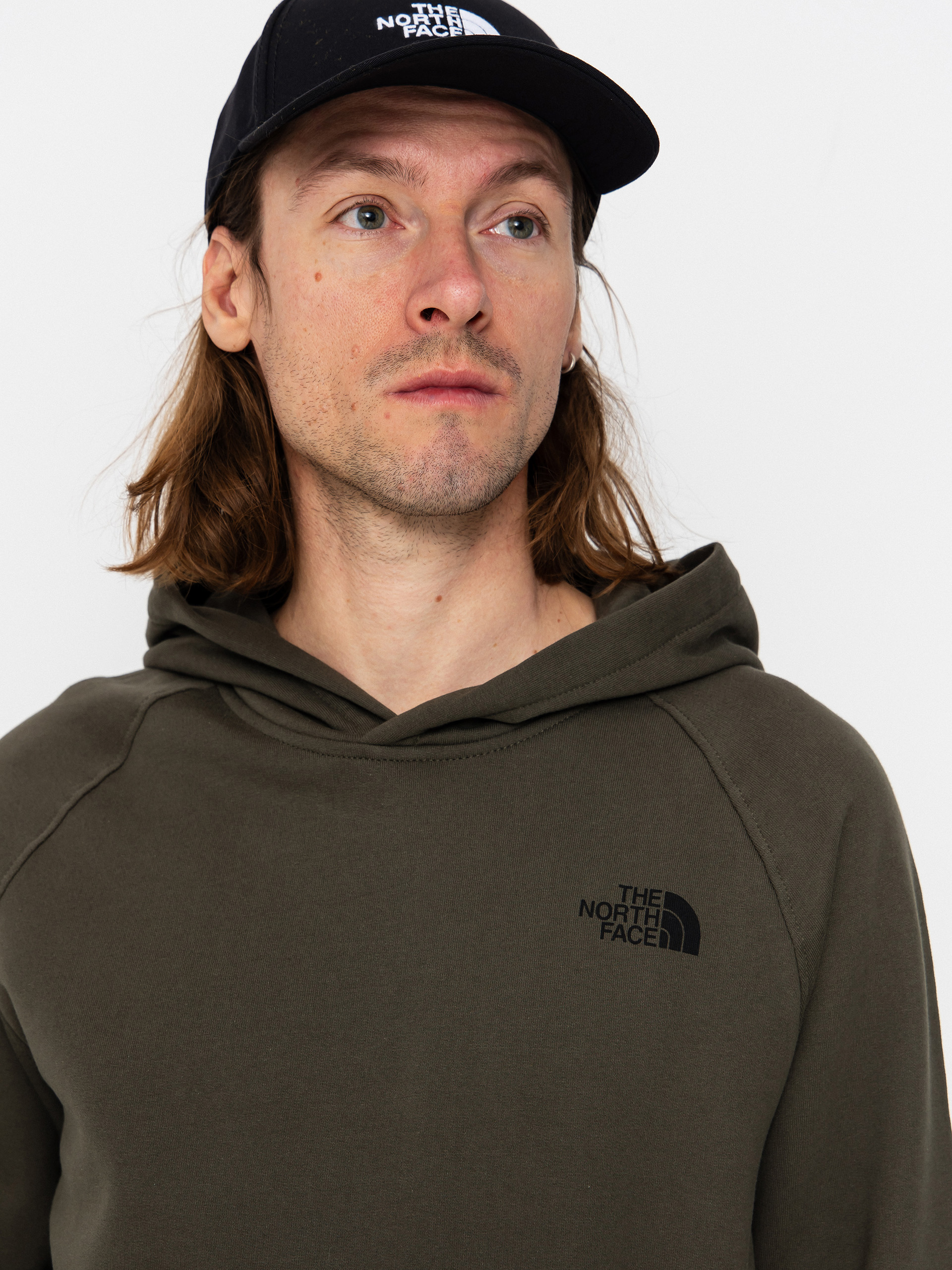 Mikina s kapucňou The North Face Box Nse Edge Of Light Infill Raglan HD (new taupe green/tnf bla)