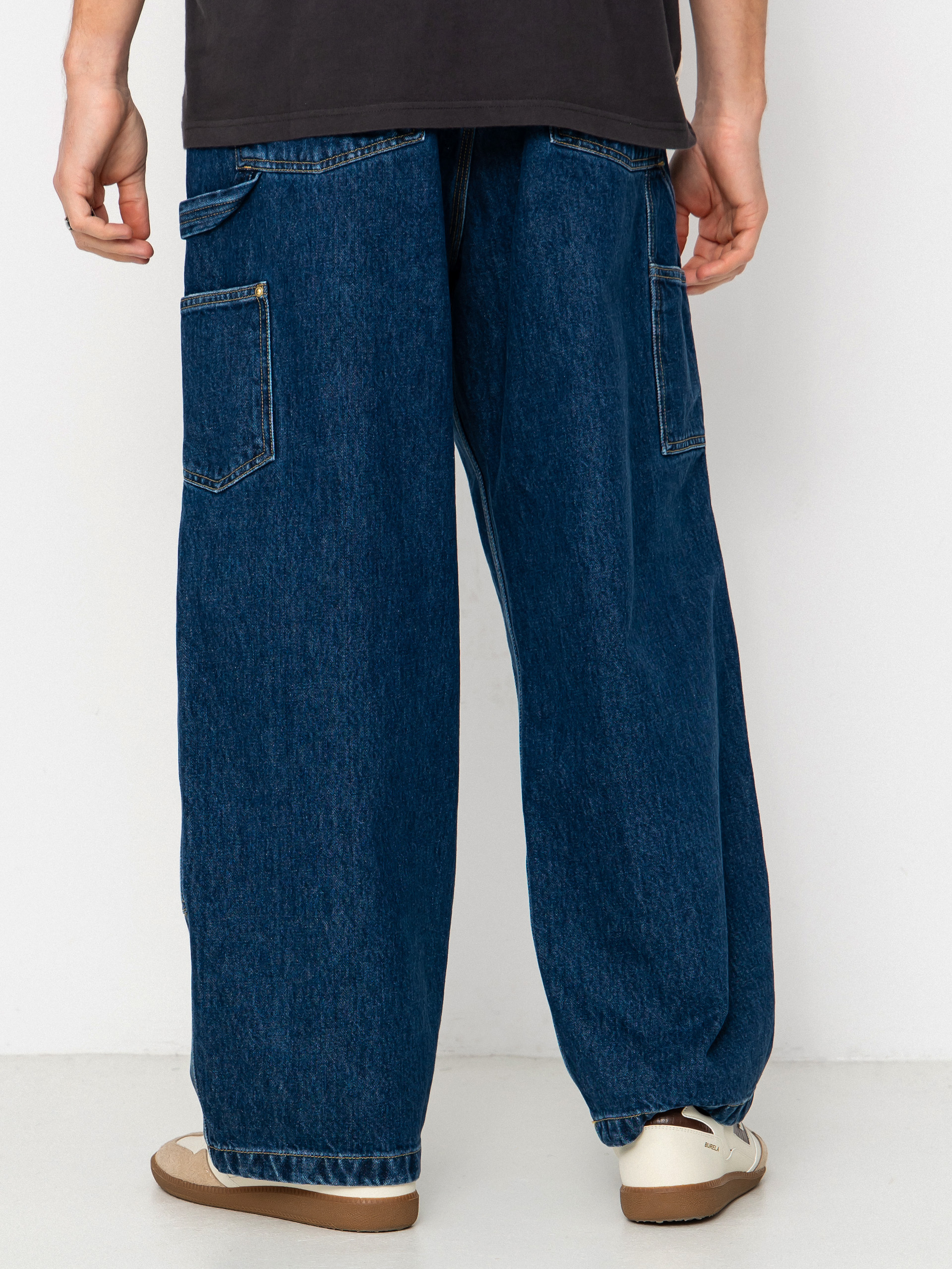 Nohavice Carhartt WIP Nash Double Knee (blue/stone washed)