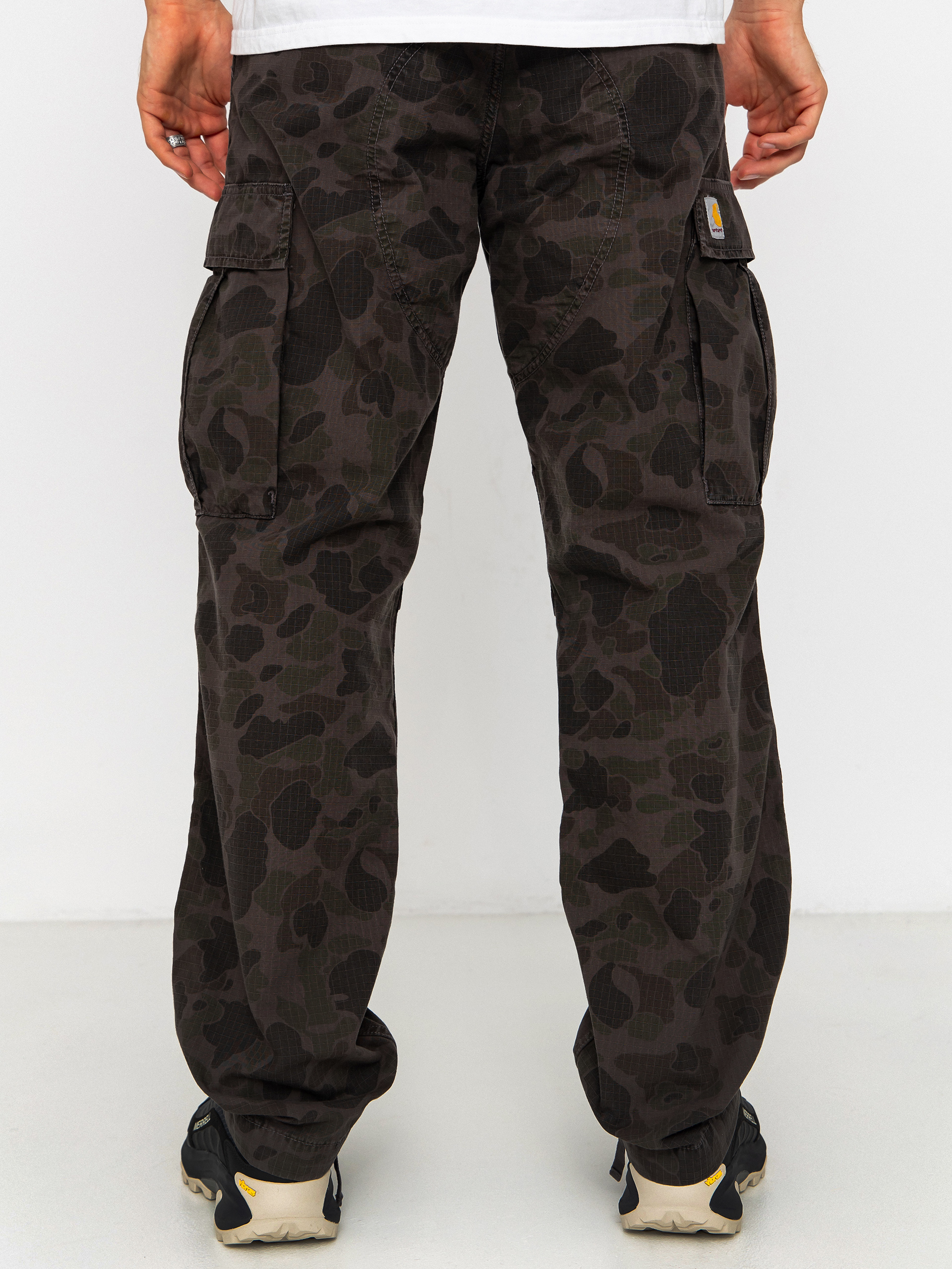 Nohavice Carhartt WIP Duck Cargo (camo duck/green/porphyry/garment dyed)