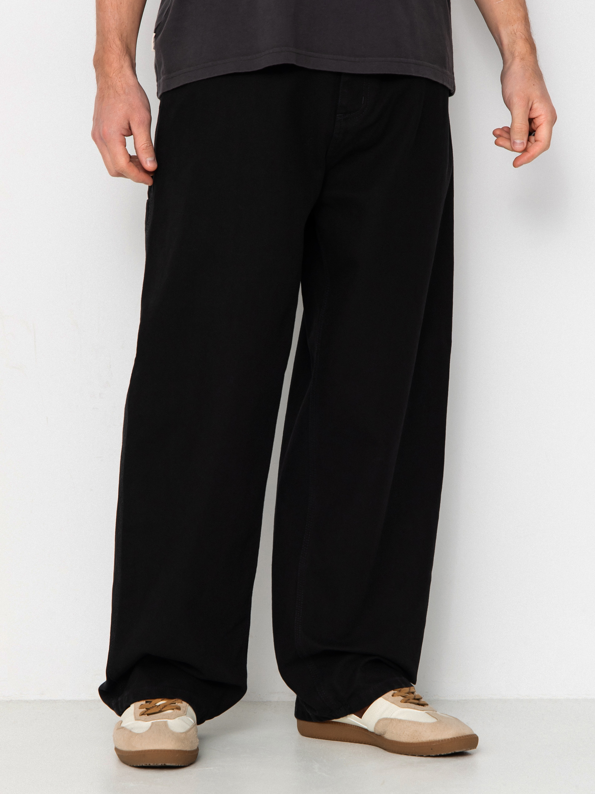 Nohavice Carhartt WIP OG Single Knee (black/stone washed)