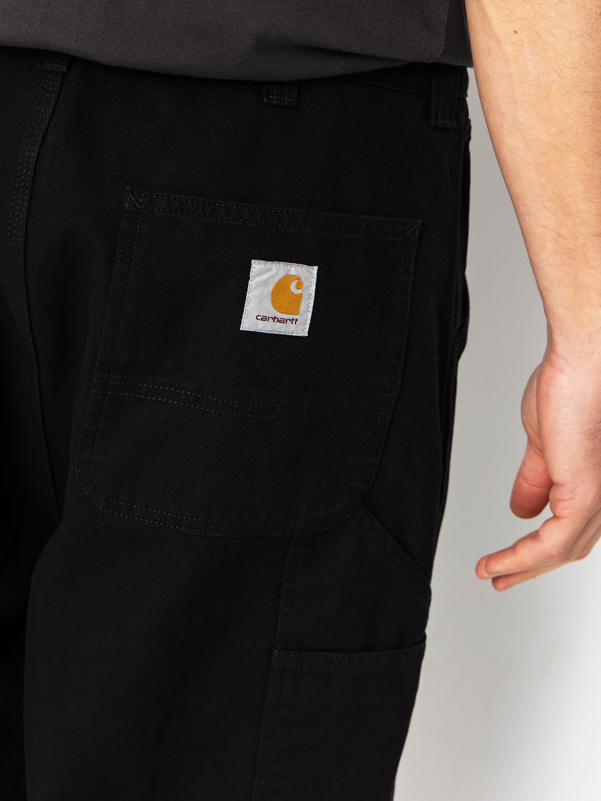 Nohavice Carhartt WIP OG Single Knee (black/stone washed)