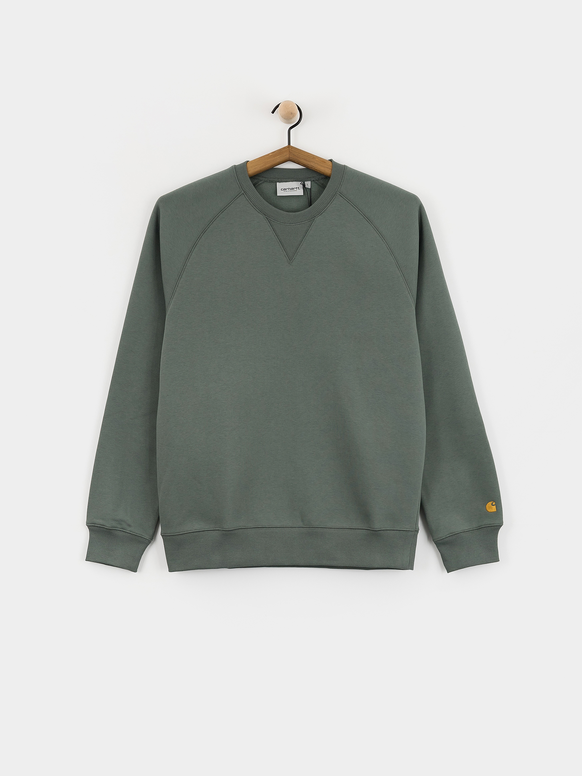 Mikina Carhartt WIP Chase (velvet green/gold)