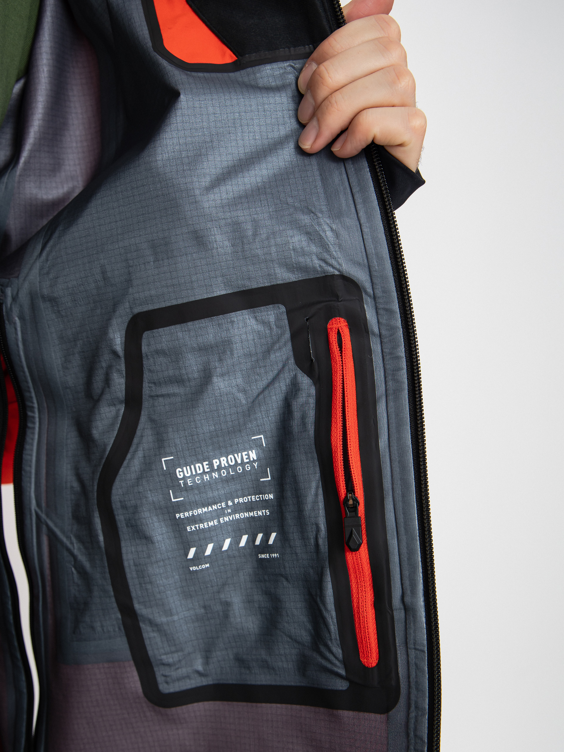 Pánska Snowboardová bunda Volcom Anyox Guide Gore Pro Shell (orange shock)