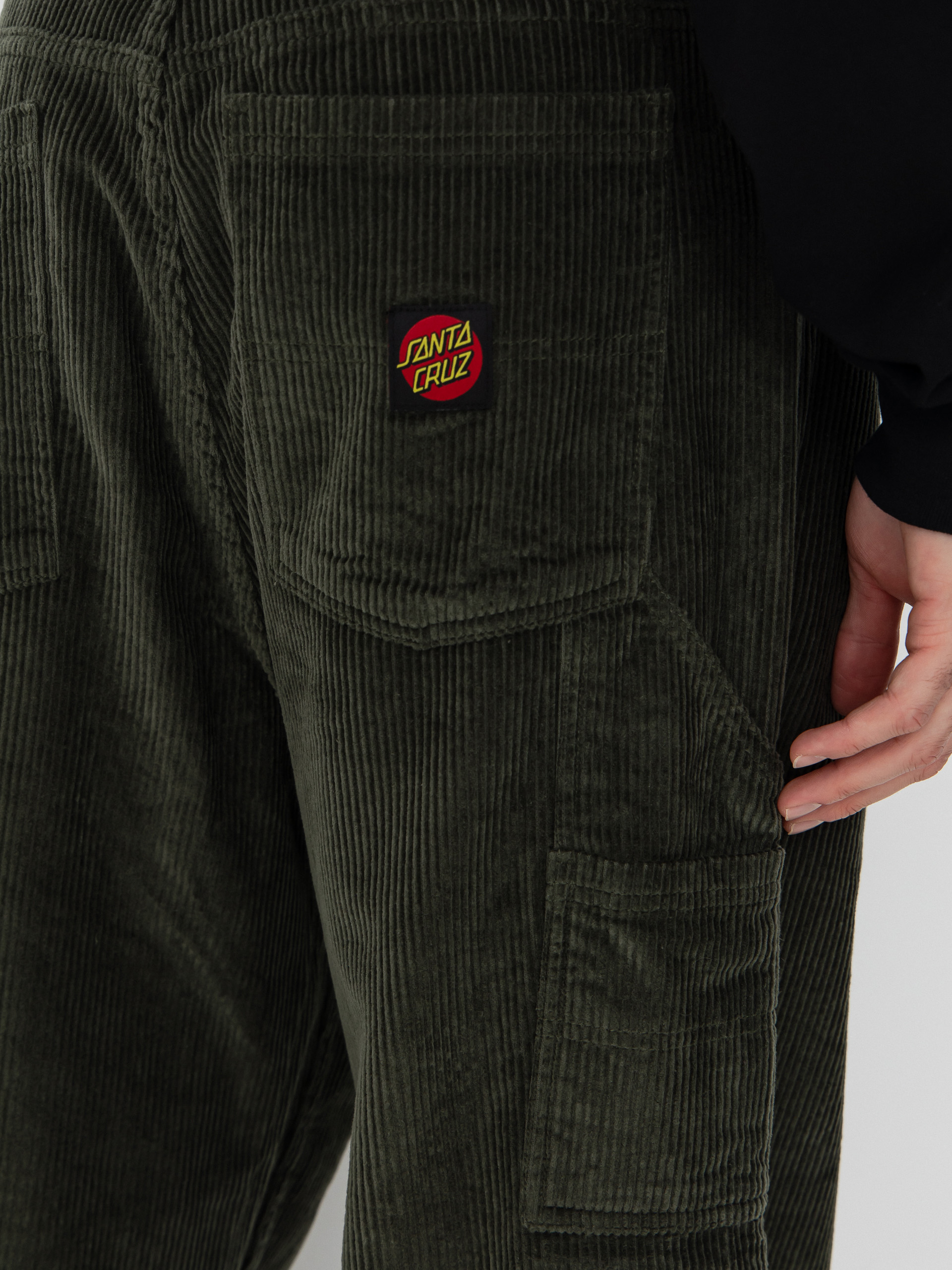 Nohavice Santa Cruz Carpenter Big (dark moss cord)